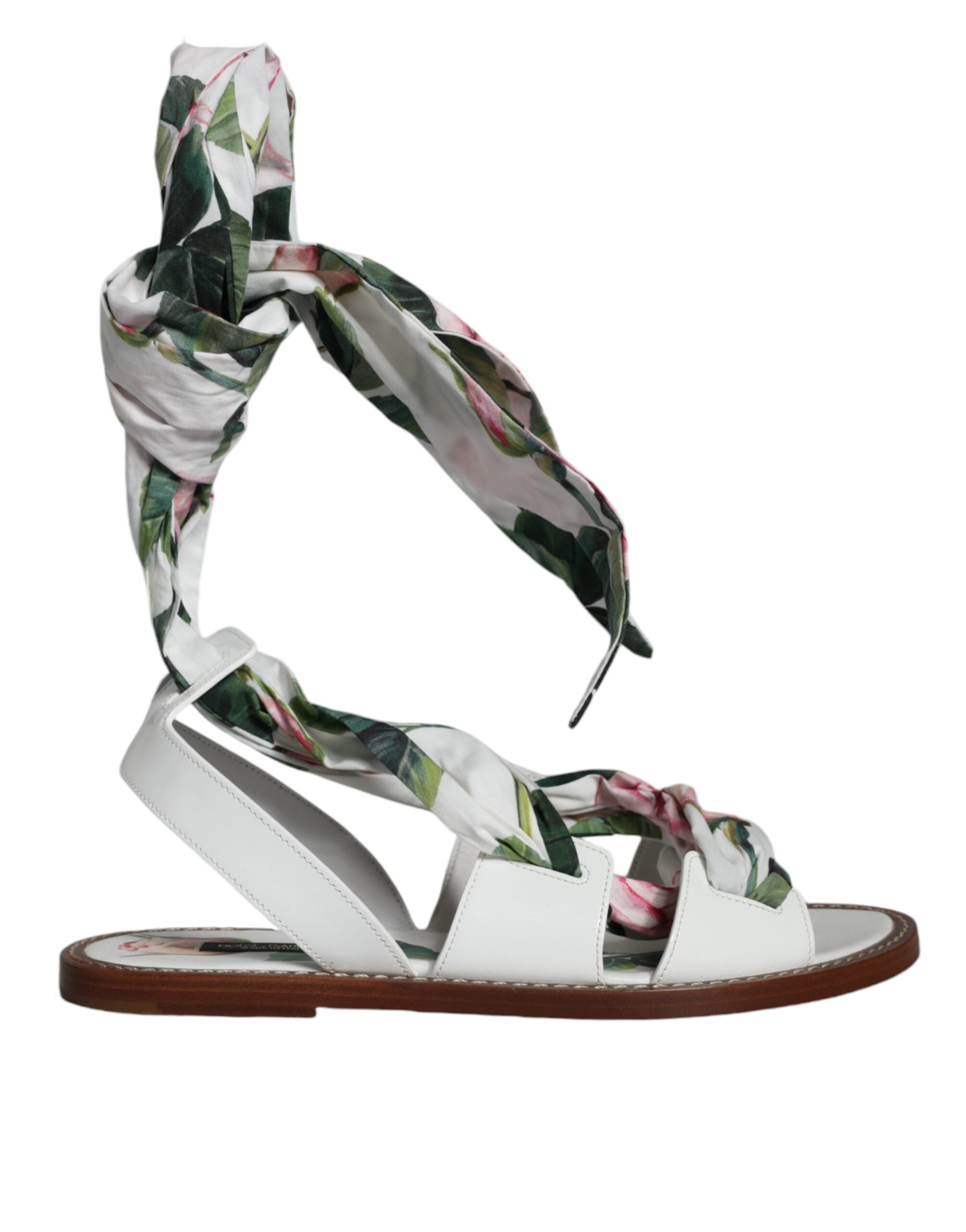 Sandales à bride cheville à imprimé floral multicolore Dolce &amp; Gabbana