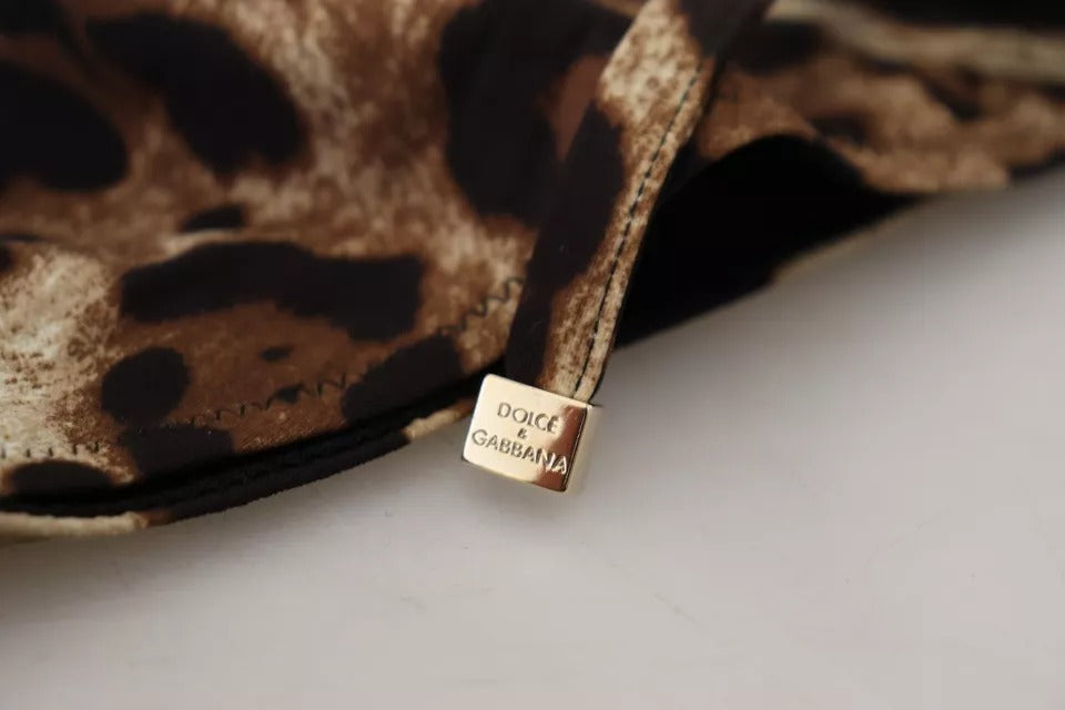 Dolce &amp; Gabbana – Brauner Badeanzug mit Leopardenmuster, Bademode, Bikinihose