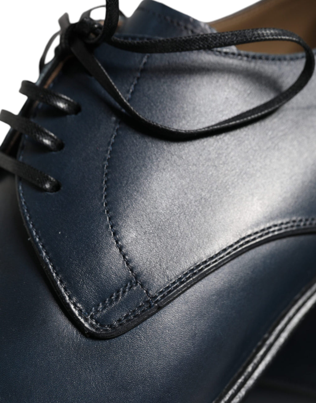 Dolce &amp; Gabbana – Marineblaue Derby-Schuhe aus Leder für formelle Anlässe