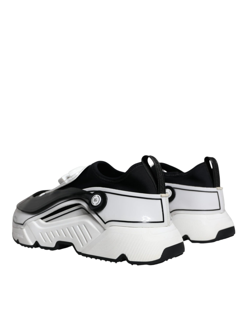Dolce &amp; Gabbana – Daymaster – Sneaker mit Logo-Schild in Weiß und Schwarz