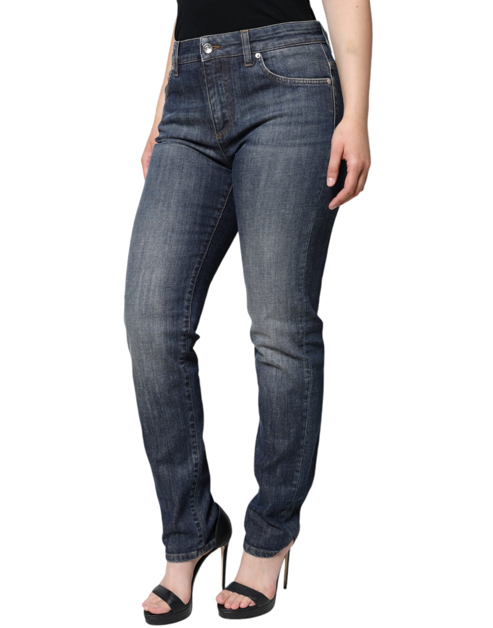 Jean skinny en coton stretch bleu foncé Dolce &amp; Gabbana
