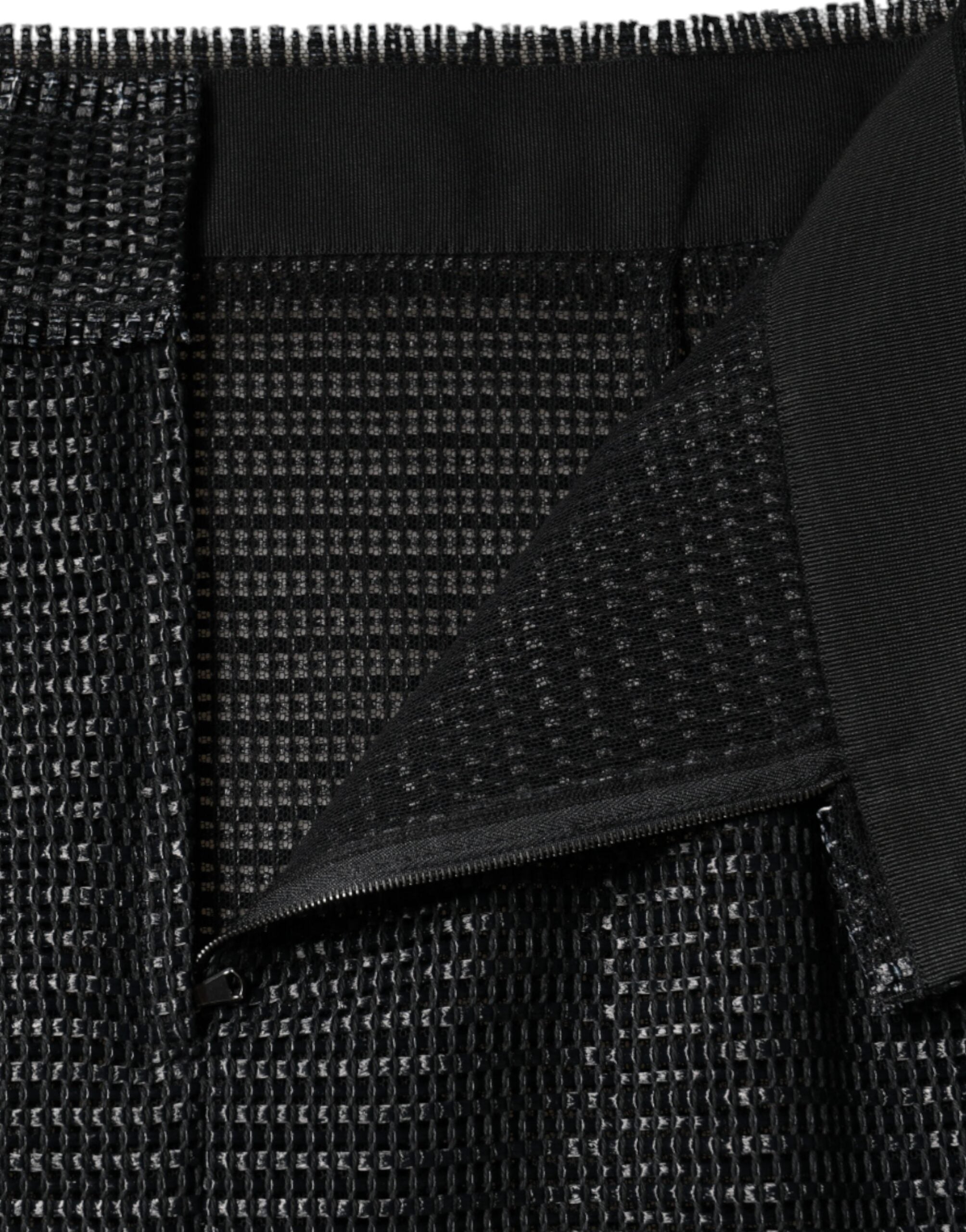 Jupe crayon taille haute en viscose noire Dolce &amp; Gabbana