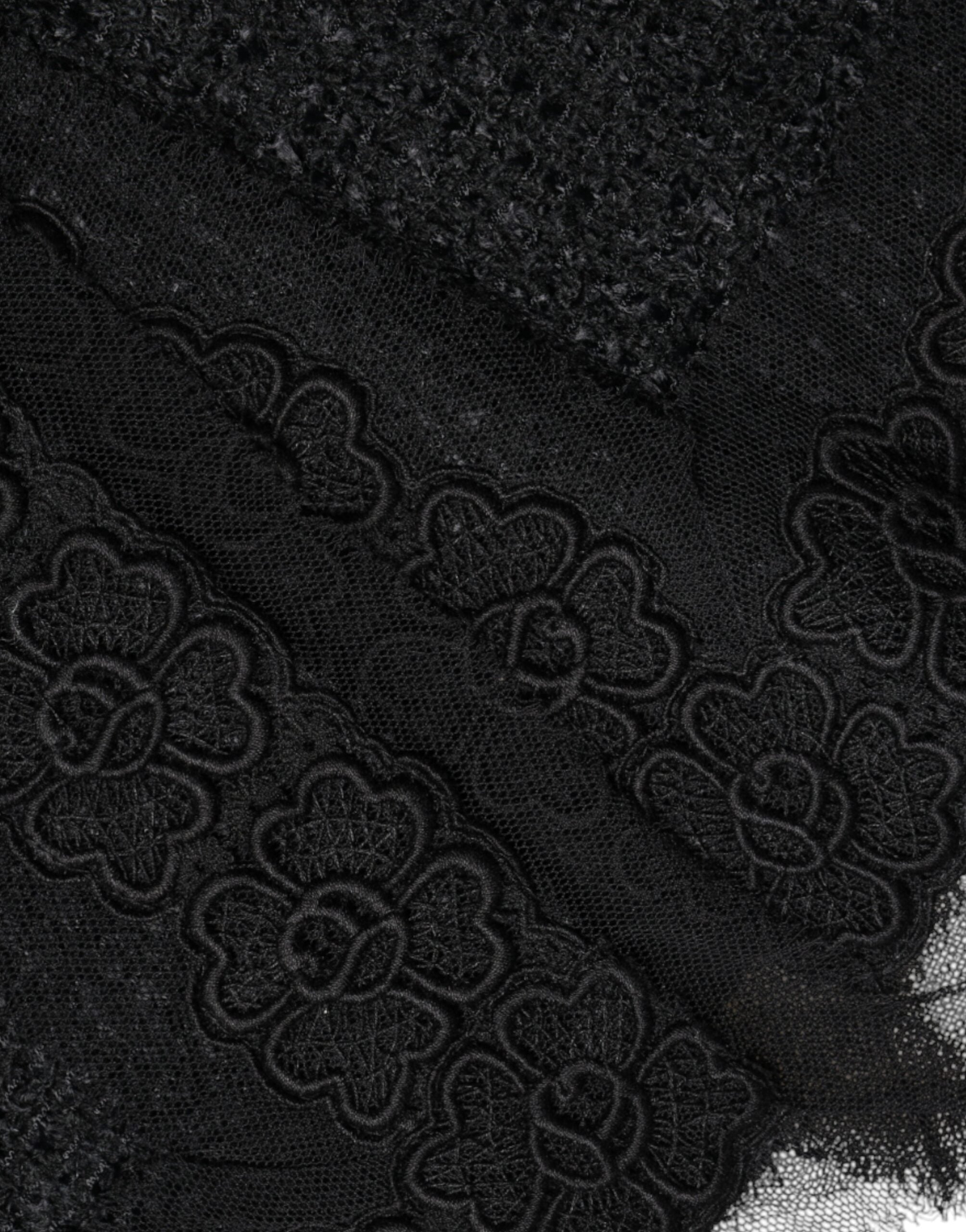 Jupe crayon mi-longue en laine vierge noire Dolce &amp; Gabbana