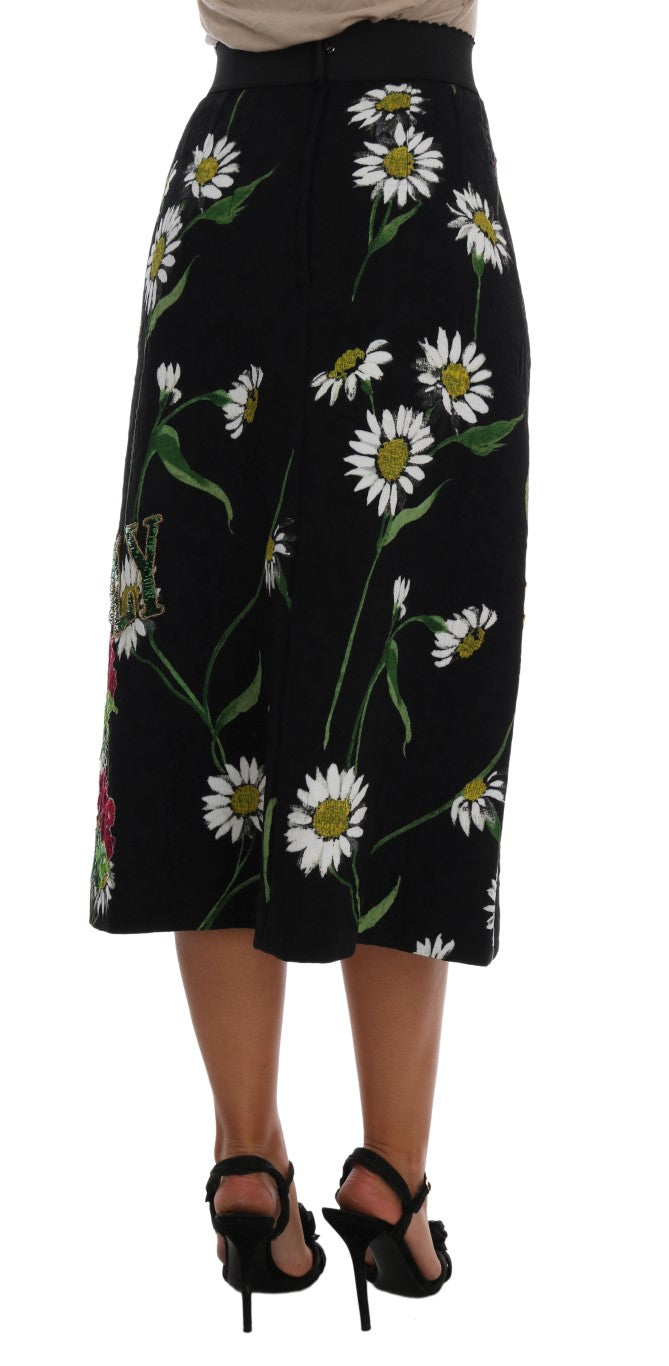 Jupe mi-mollet trapèze ornée de Dolce &amp; Gabbana