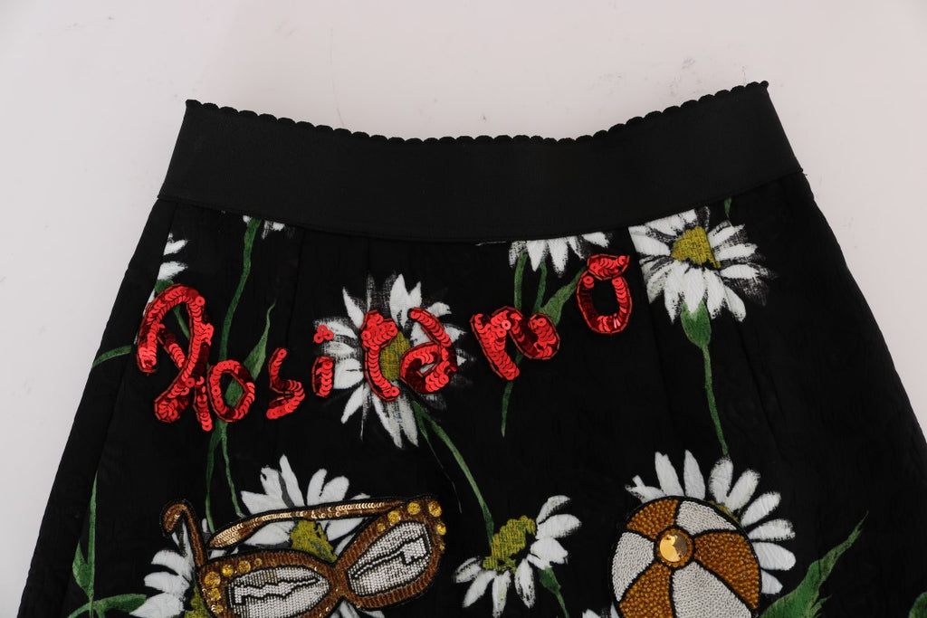Jupe mi-mollet trapèze ornée de Dolce &amp; Gabbana