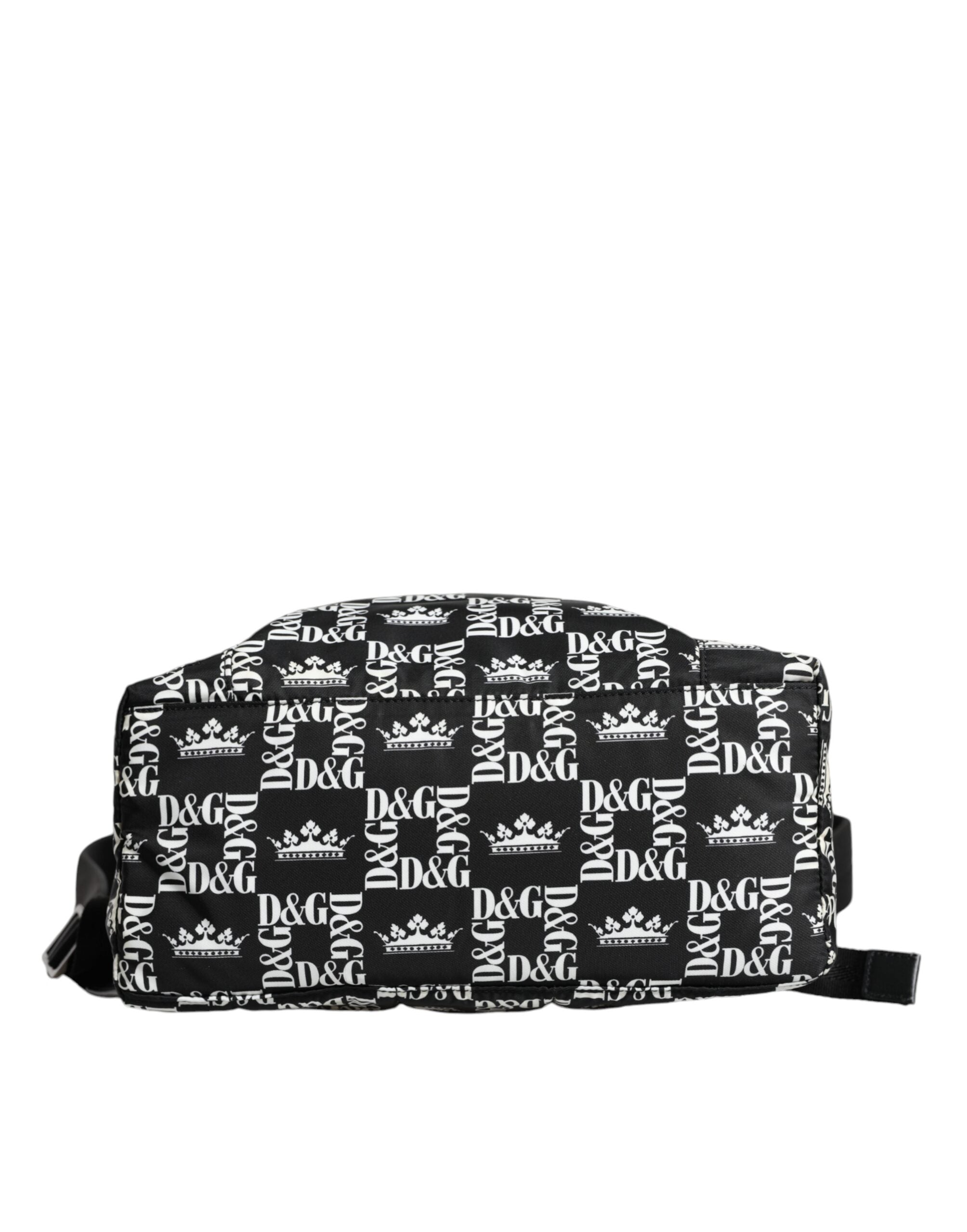 Sac à dos Dolce &amp; Gabbana en nylon noir et blanc avec logo DG Crown
