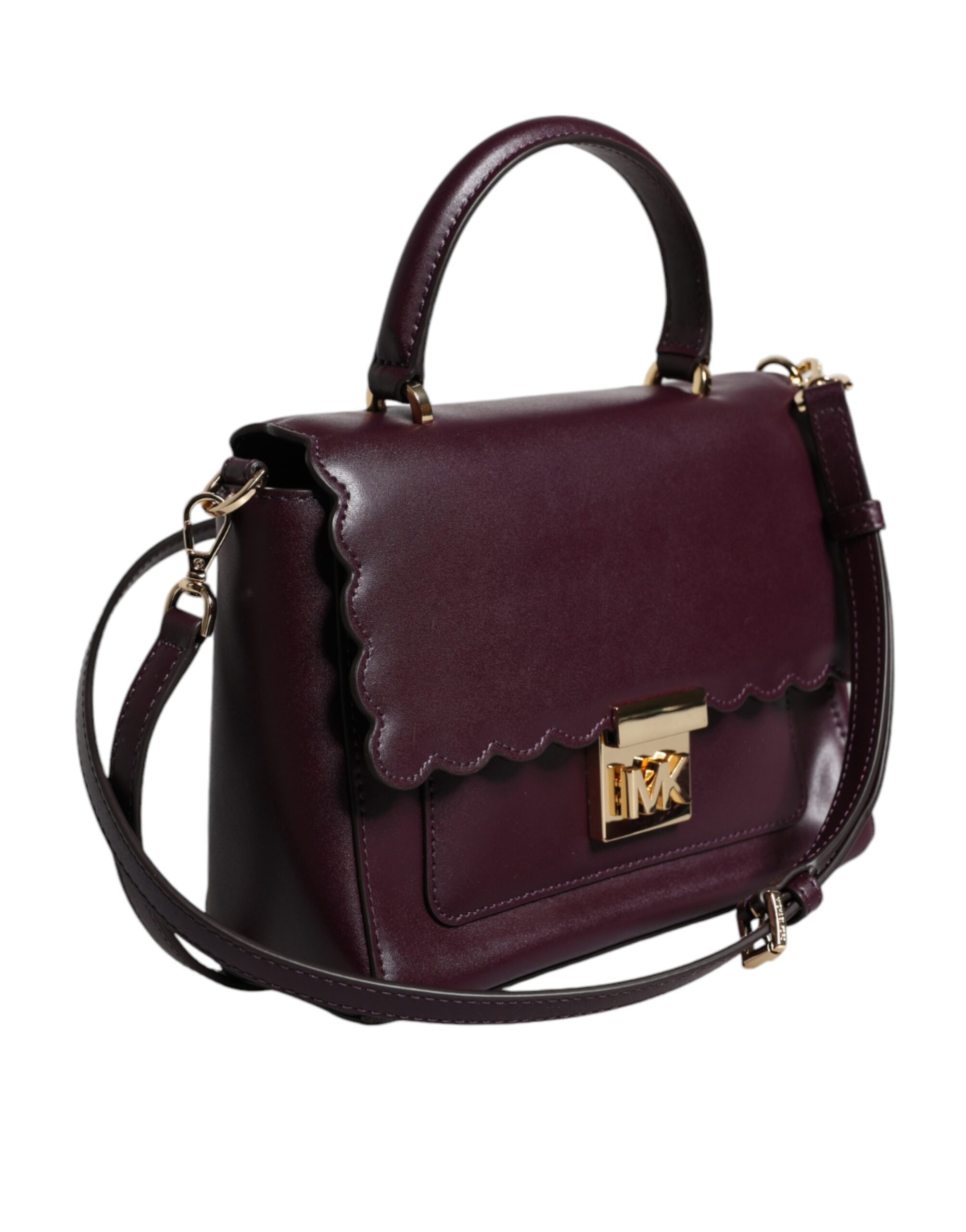 Michael Kors – Umhängetasche „Mindy“ aus lila Leder mit Logo-Schild