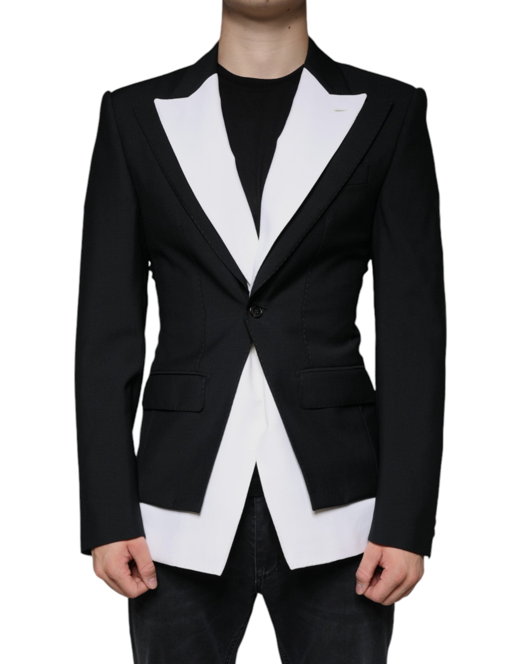 Blazer simple boutonnage noir et blanc Dolce &amp; Gabbana
