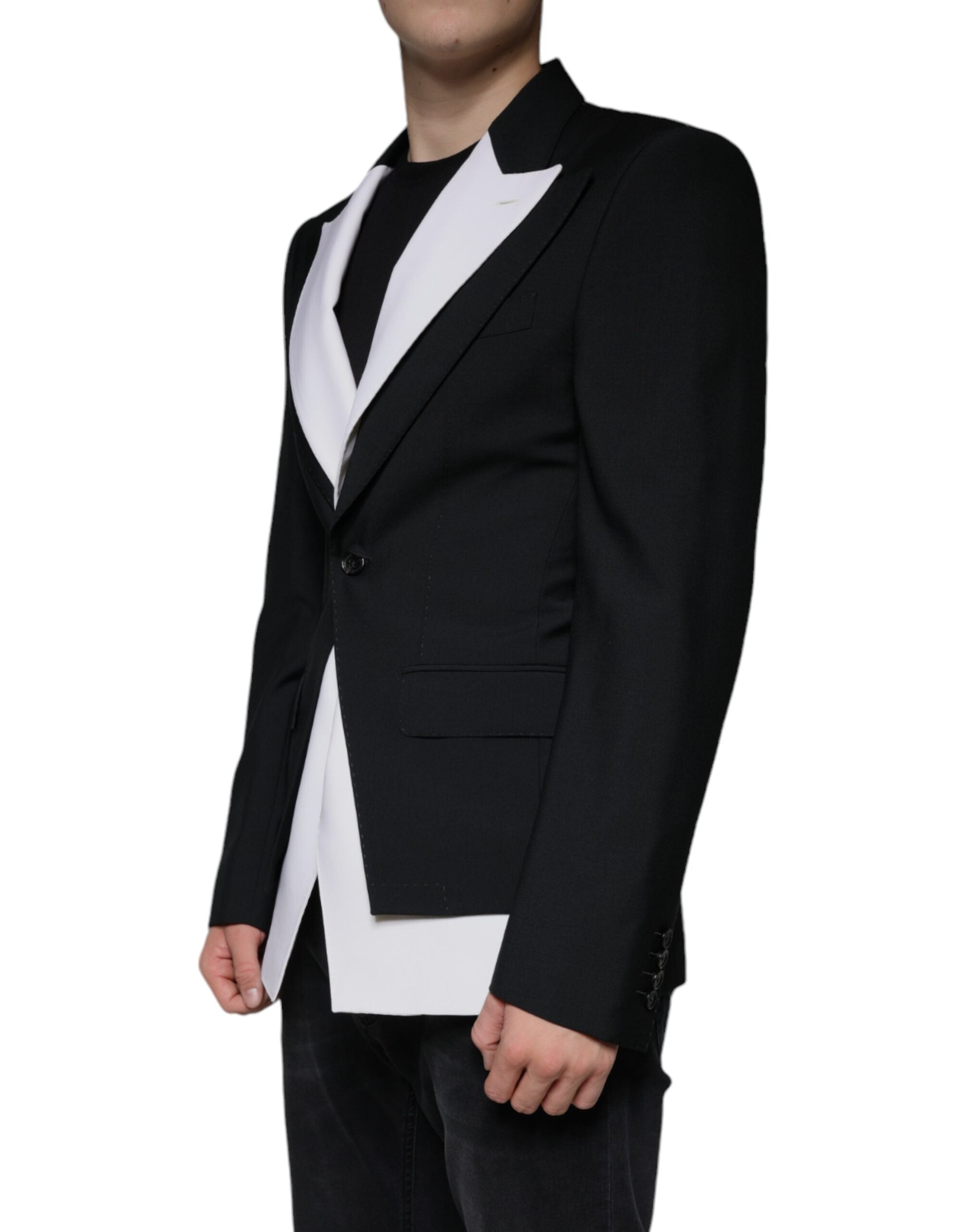 Blazer simple boutonnage noir et blanc Dolce &amp; Gabbana
