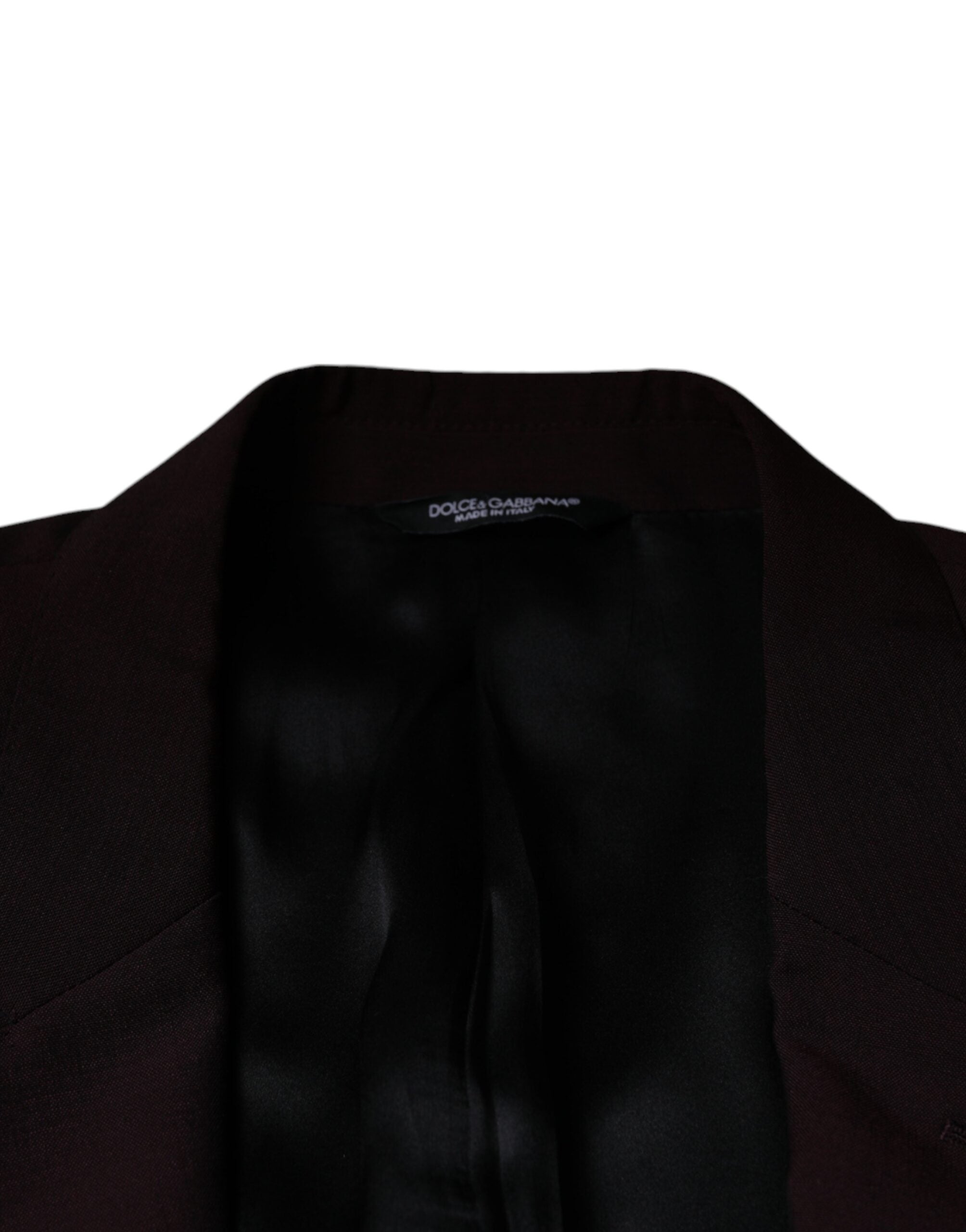 Blazer simple boutonnage en laine bordeaux Dolce &amp; Gabbana