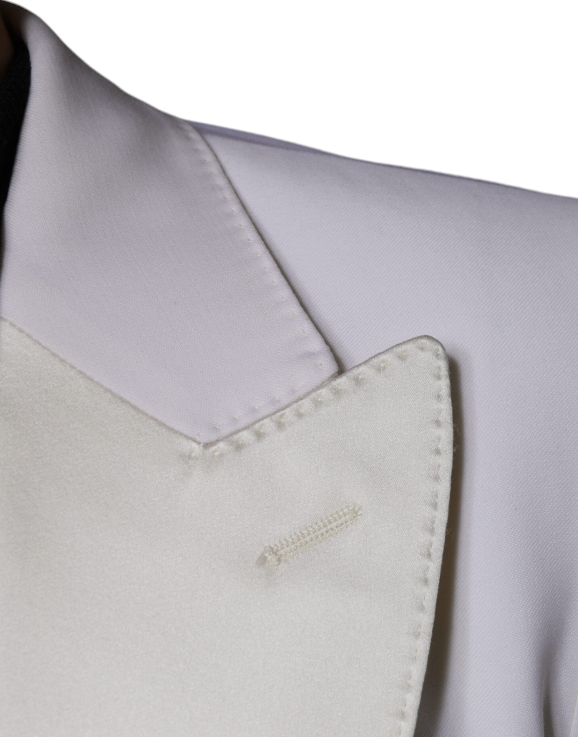 Blazer simple boutonnage en laine blanc cassé Dolce &amp; Gabbana