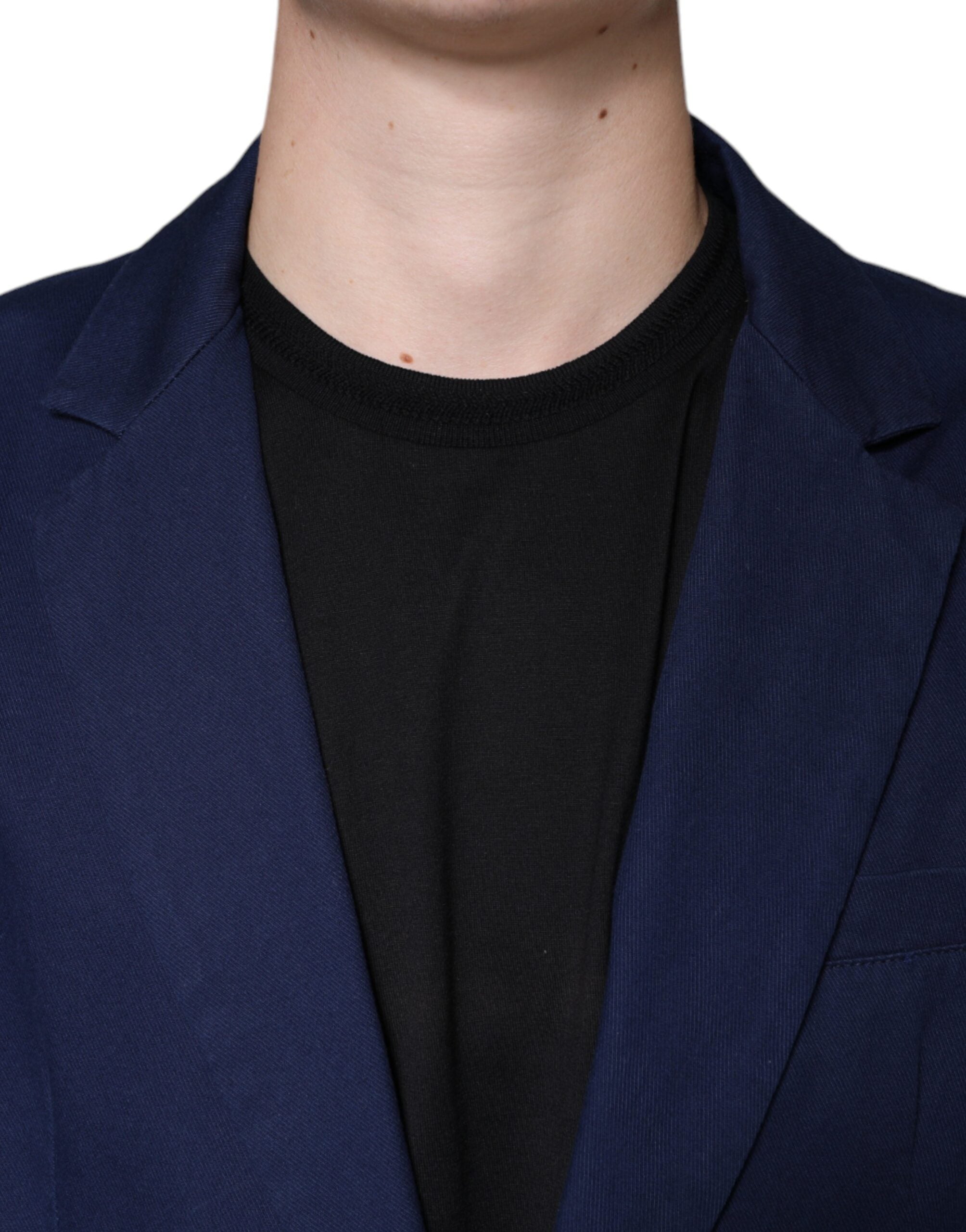 Blazer-manteau simple boutonnage bleu Dolce &amp; Gabbana