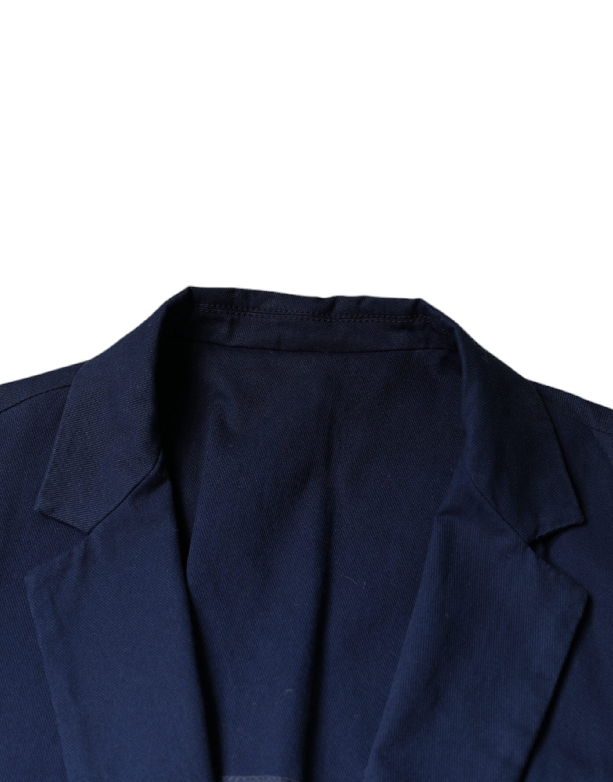 Blazer-manteau simple boutonnage bleu Dolce &amp; Gabbana