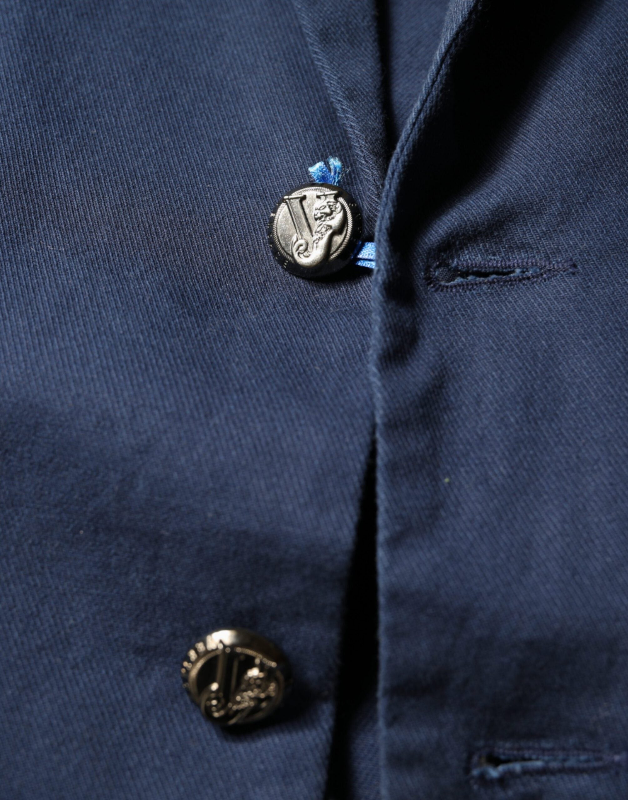 Blazer-manteau simple boutonnage bleu Dolce &amp; Gabbana