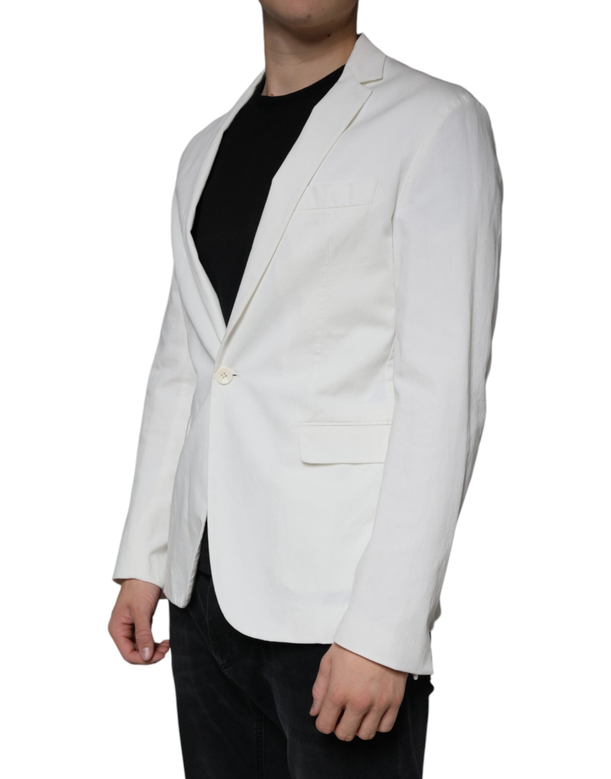 Blazer formel blanc Dondup à simple boutonnage et un bouton