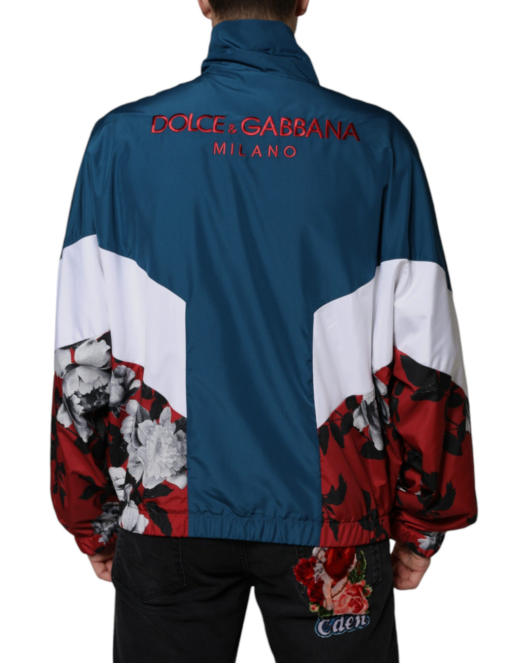 Veste zippée multicolore en polyester Dolce &amp; Gabbana