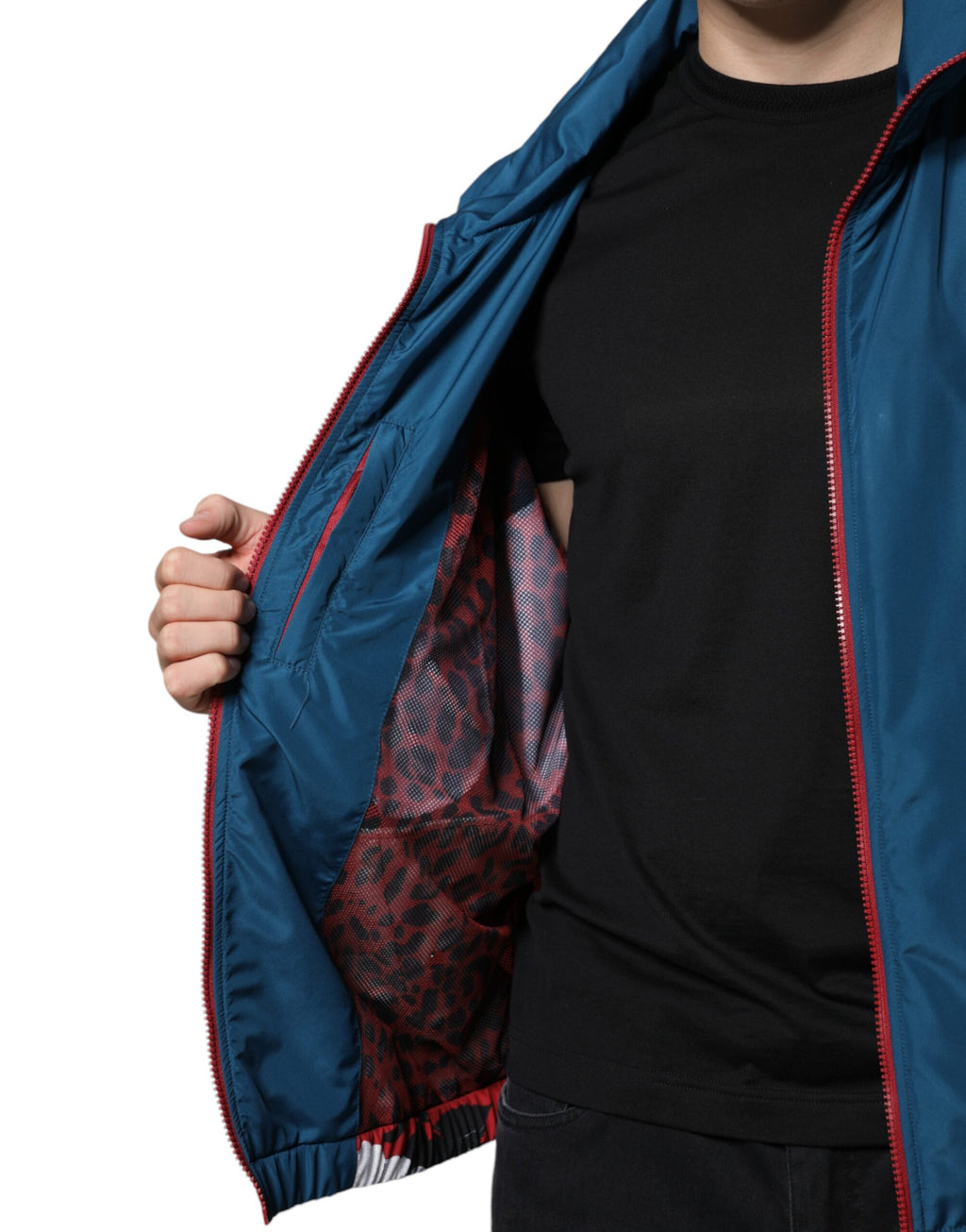 Veste zippée multicolore en polyester Dolce &amp; Gabbana