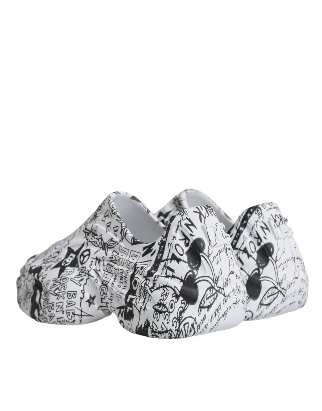 Dolce &amp; Gabbana Daymaster Sneakers mit Graffiti-Muster in Weiß und Schwarz