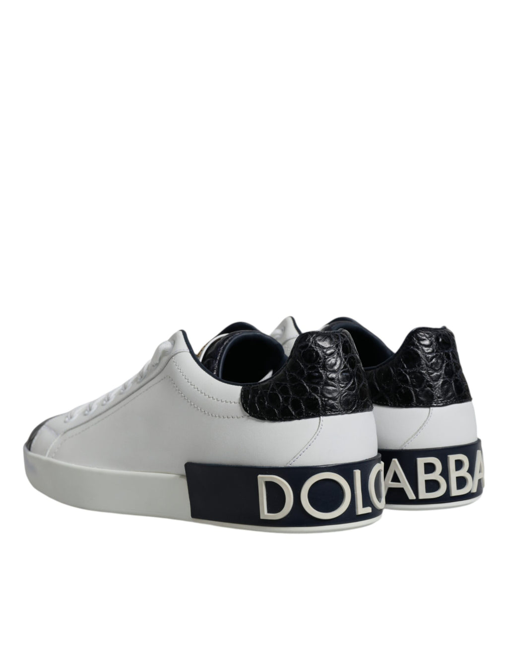 Dolce &amp; Gabbana – Portofino-Sneaker aus weißem Leder mit Logo