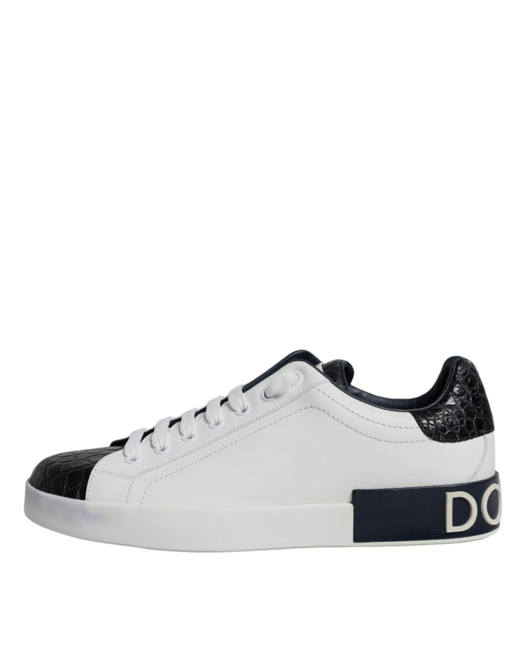 Dolce &amp; Gabbana – Portofino-Sneaker aus weißem Leder mit Logo