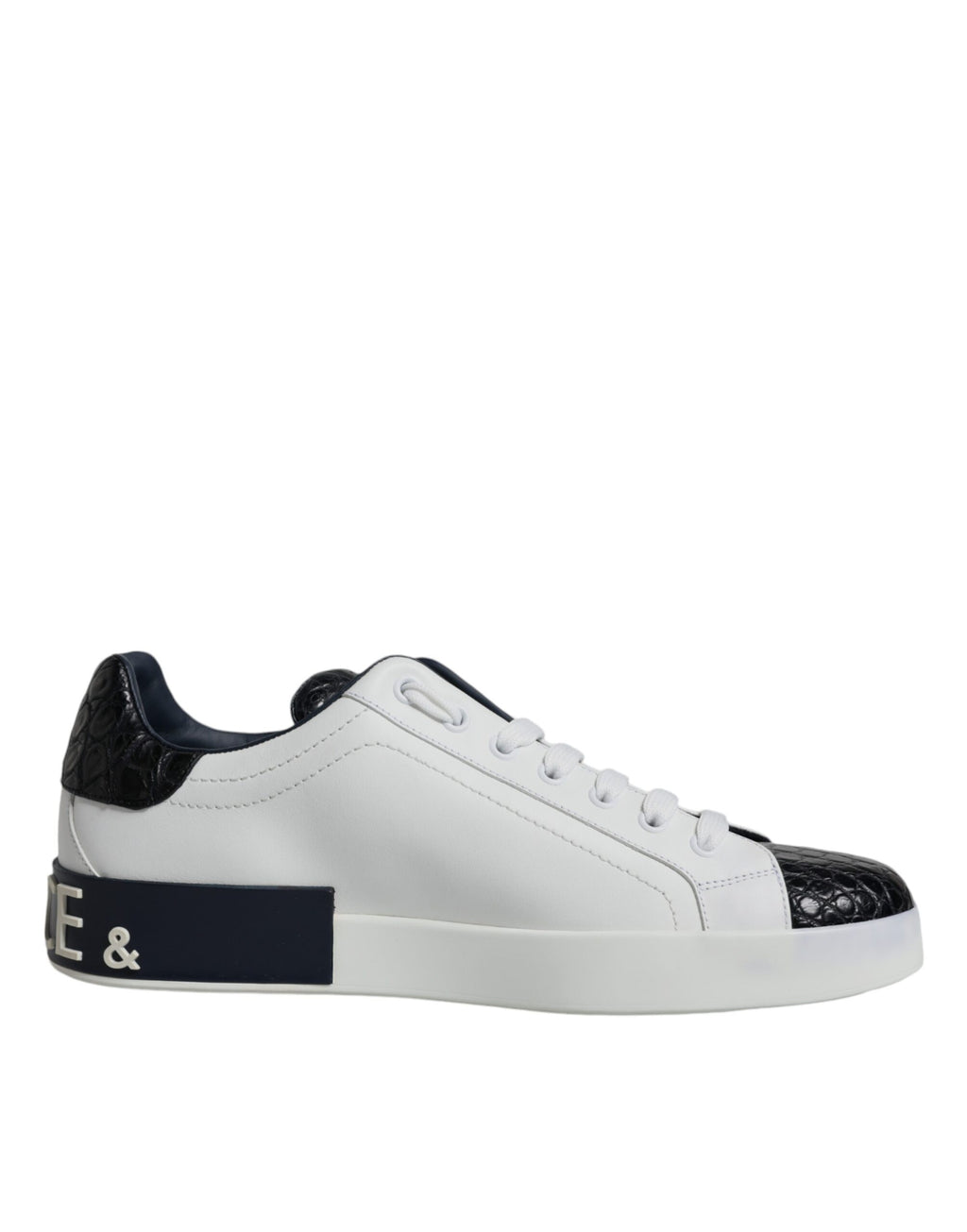 Dolce &amp; Gabbana – Portofino-Sneaker aus weißem Leder mit Logo