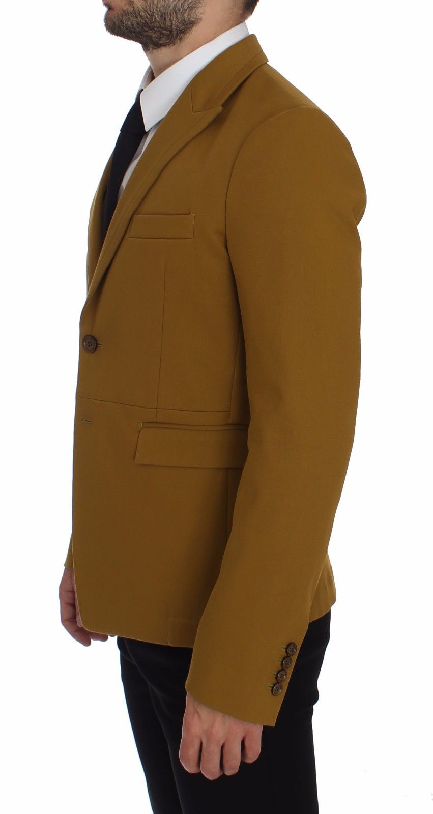 Blazer décontracté élégant en coton mélangé jaune Dolce &amp; Gabbana