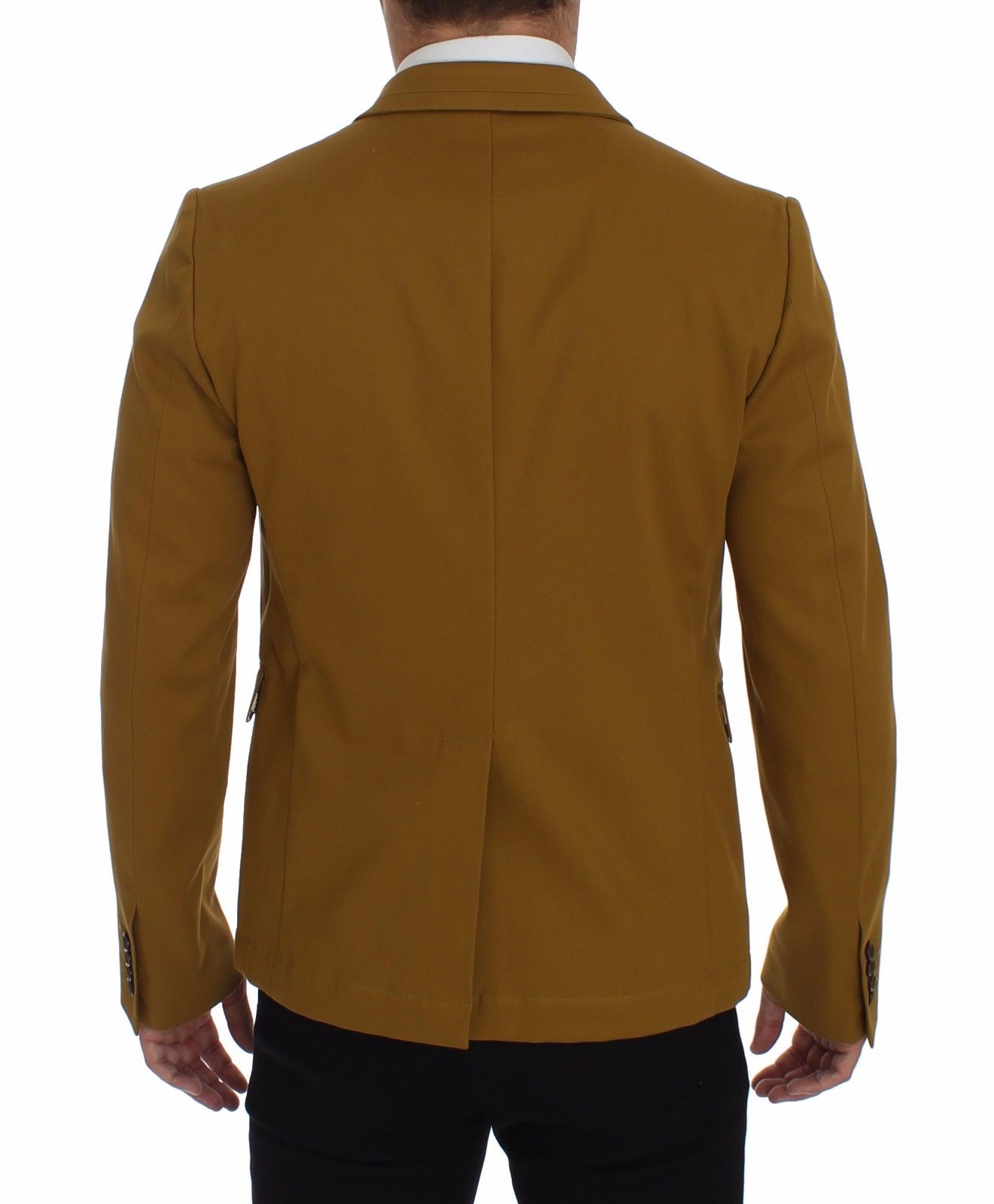 Blazer décontracté élégant en coton mélangé jaune Dolce &amp; Gabbana