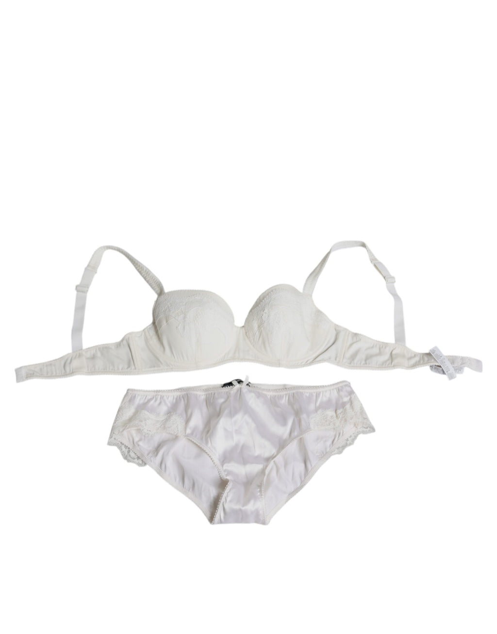 Dolce &amp; Gabbana – Balconette-BH aus Stretch-Seide in Weiß
