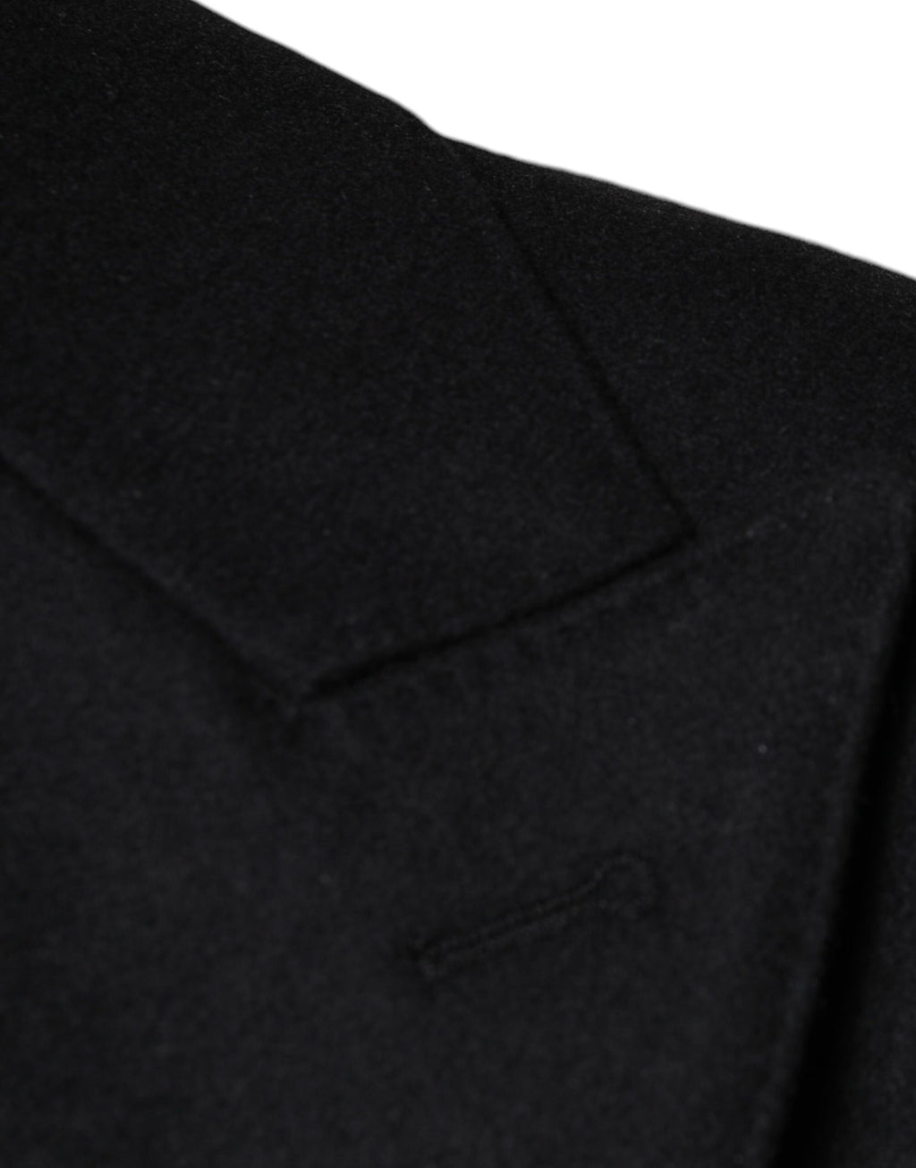 Dolce &amp; Gabbana Manteau croisé en laine noire pour homme