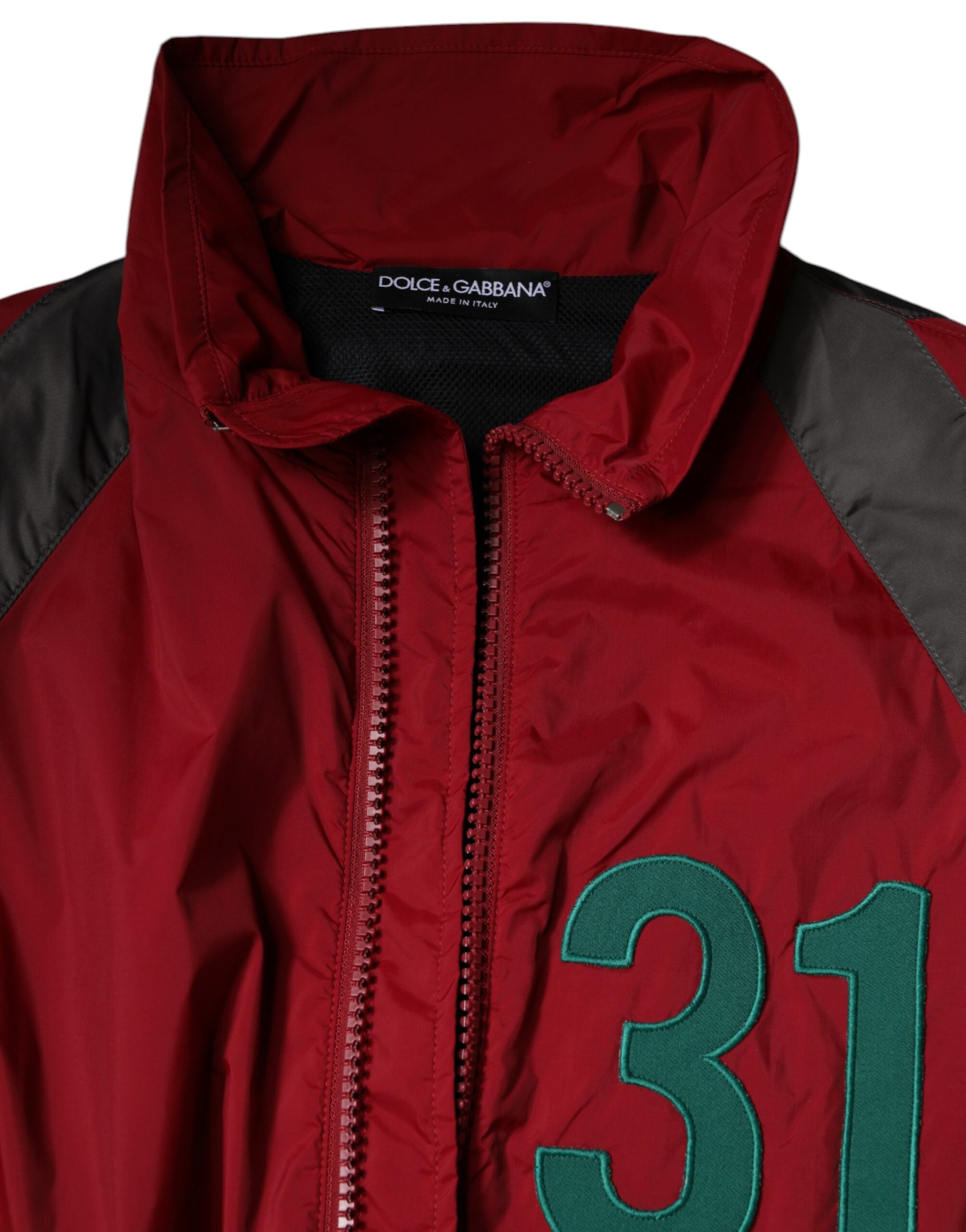 Veste coupe-vent zippée en nylon multicolore Dolce &amp; Gabbana