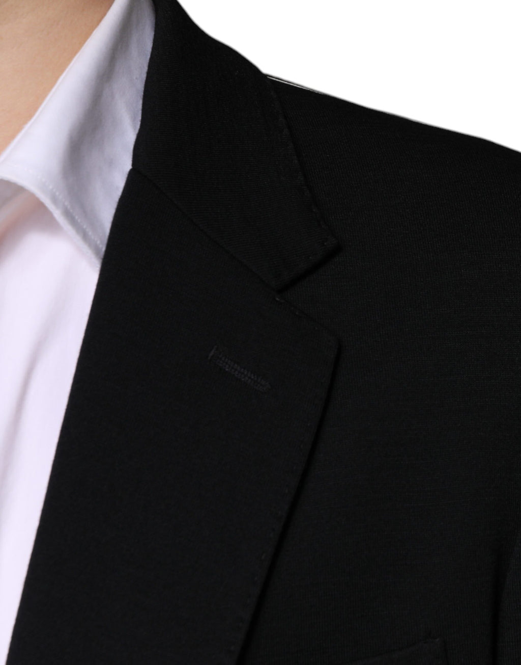 Blazer formel à simple boutonnage en laine noire Dolce &amp; Gabbana