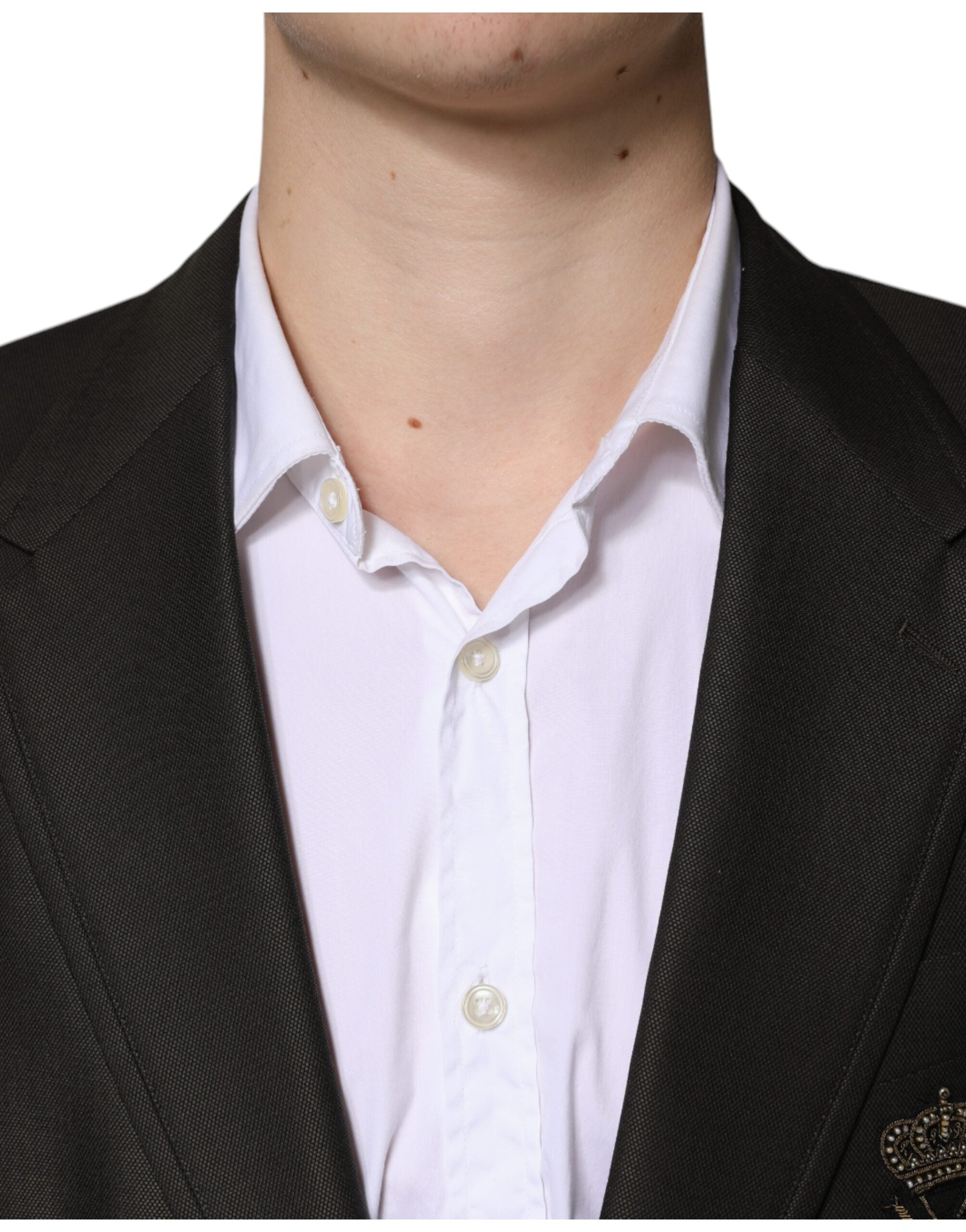 Dolce &amp; Gabbana Blazer Veste en laine marron et vert abeille