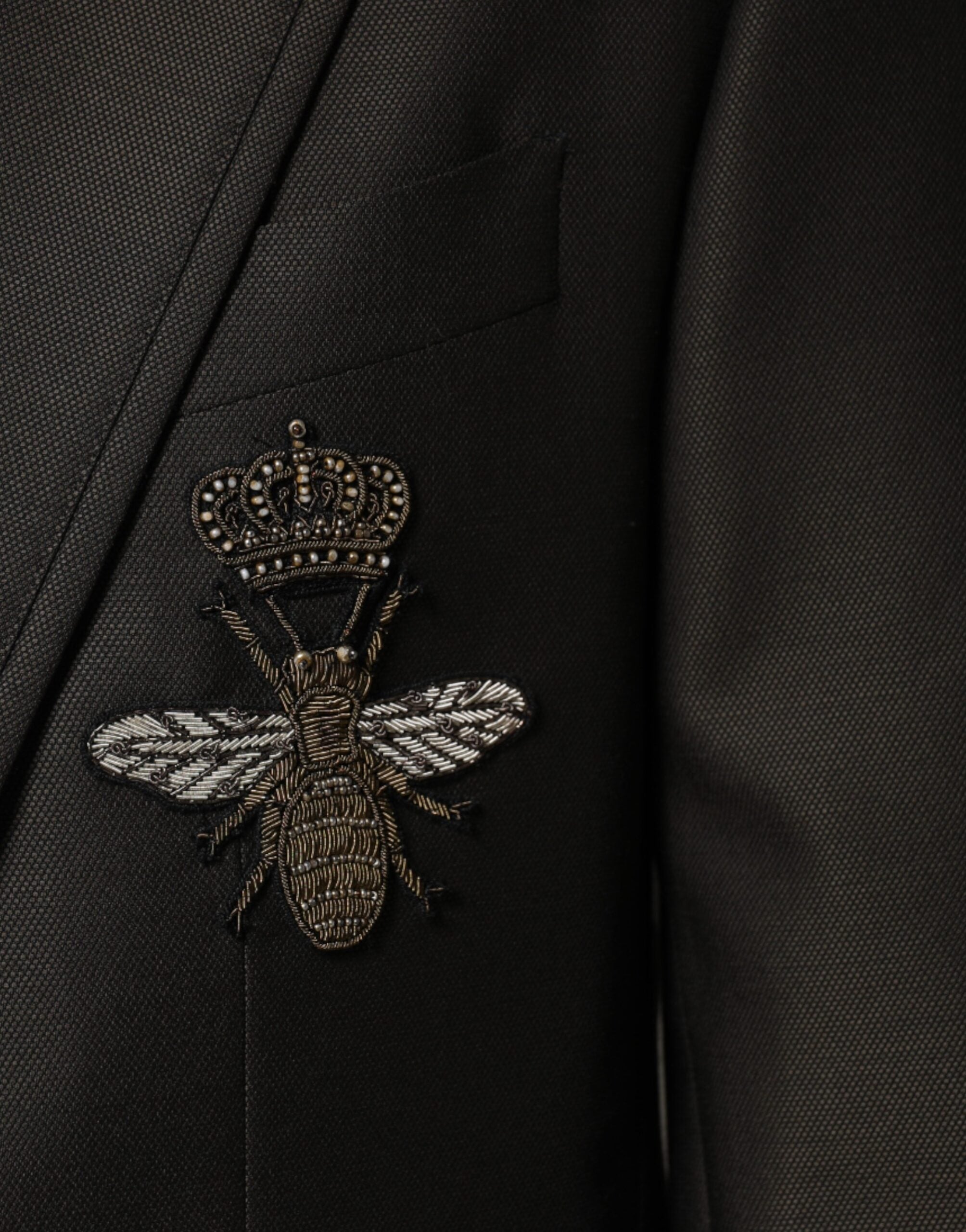 Dolce &amp; Gabbana Blazer Veste en laine marron et vert abeille