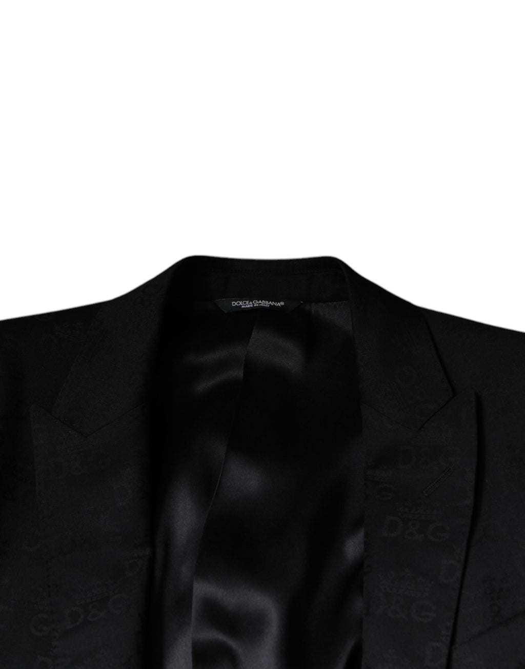 Blazer formel à simple boutonnage en laine noire Dolce &amp; Gabbana