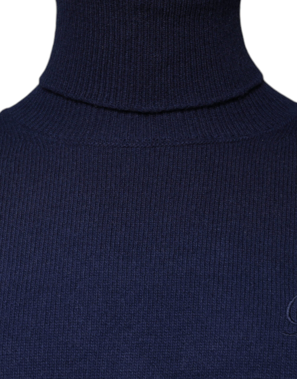 Pull à col roulé en laine bleue Dolce &amp; Gabbana