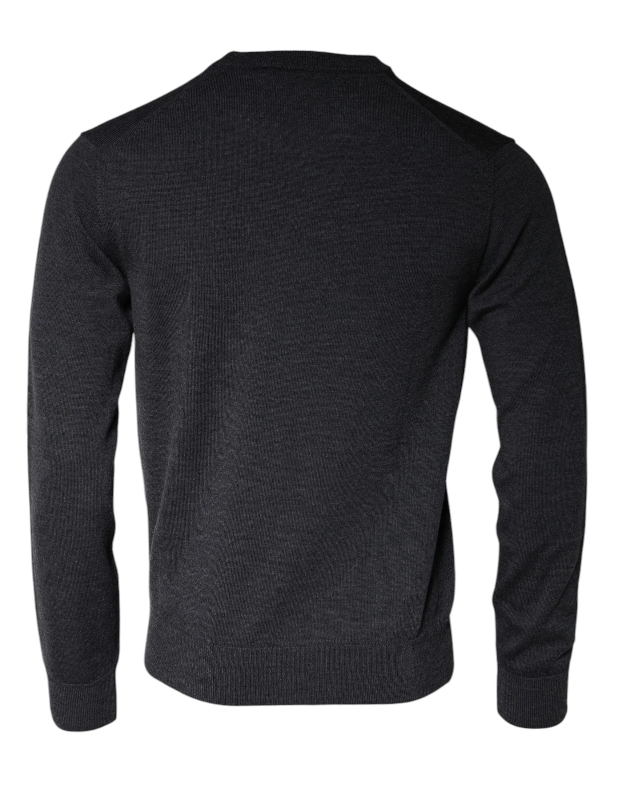 Pull ras du cou en laine gris foncé Dolce &amp; Gabbana