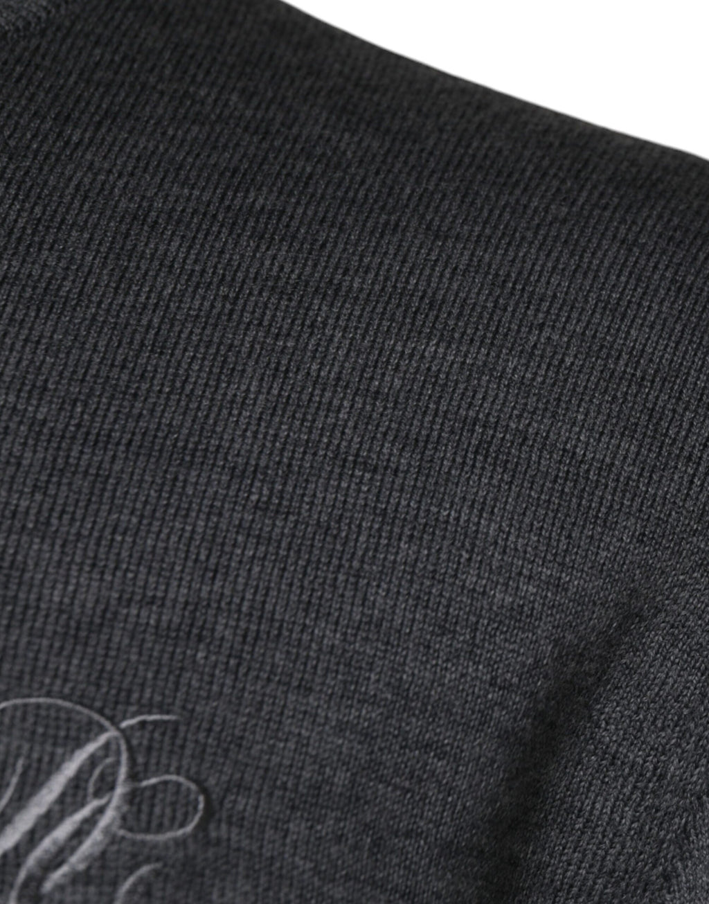 Pull ras du cou en laine gris foncé Dolce &amp; Gabbana