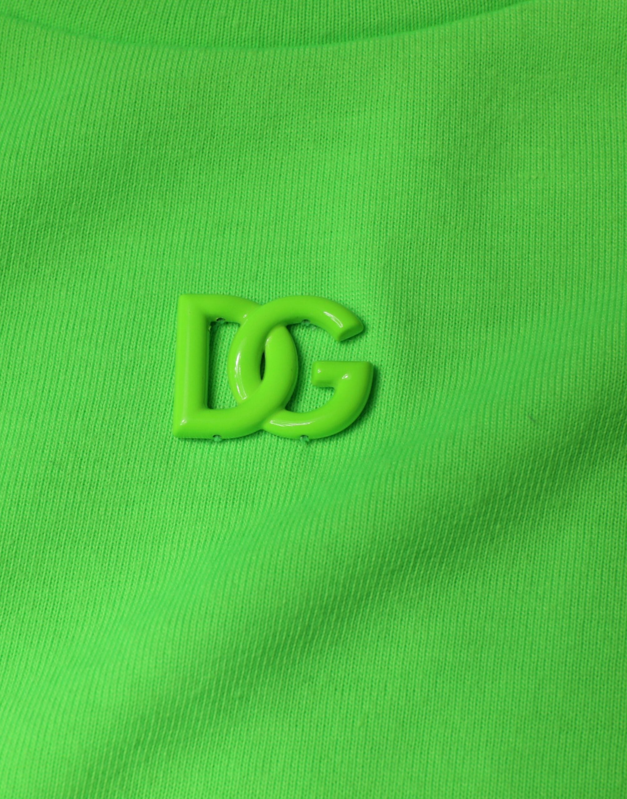 Dolce &amp; Gabbana Grün Logo Kapuzenpullover Herren Sweatshirt Pullover