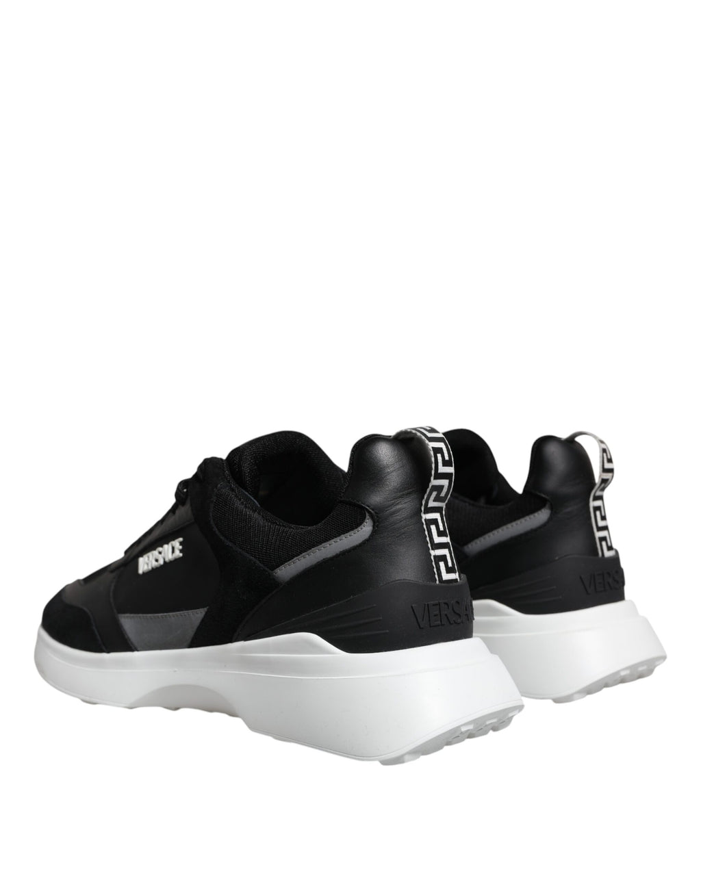Baskets basses Versace en toile noire Quad Fabric Medusa