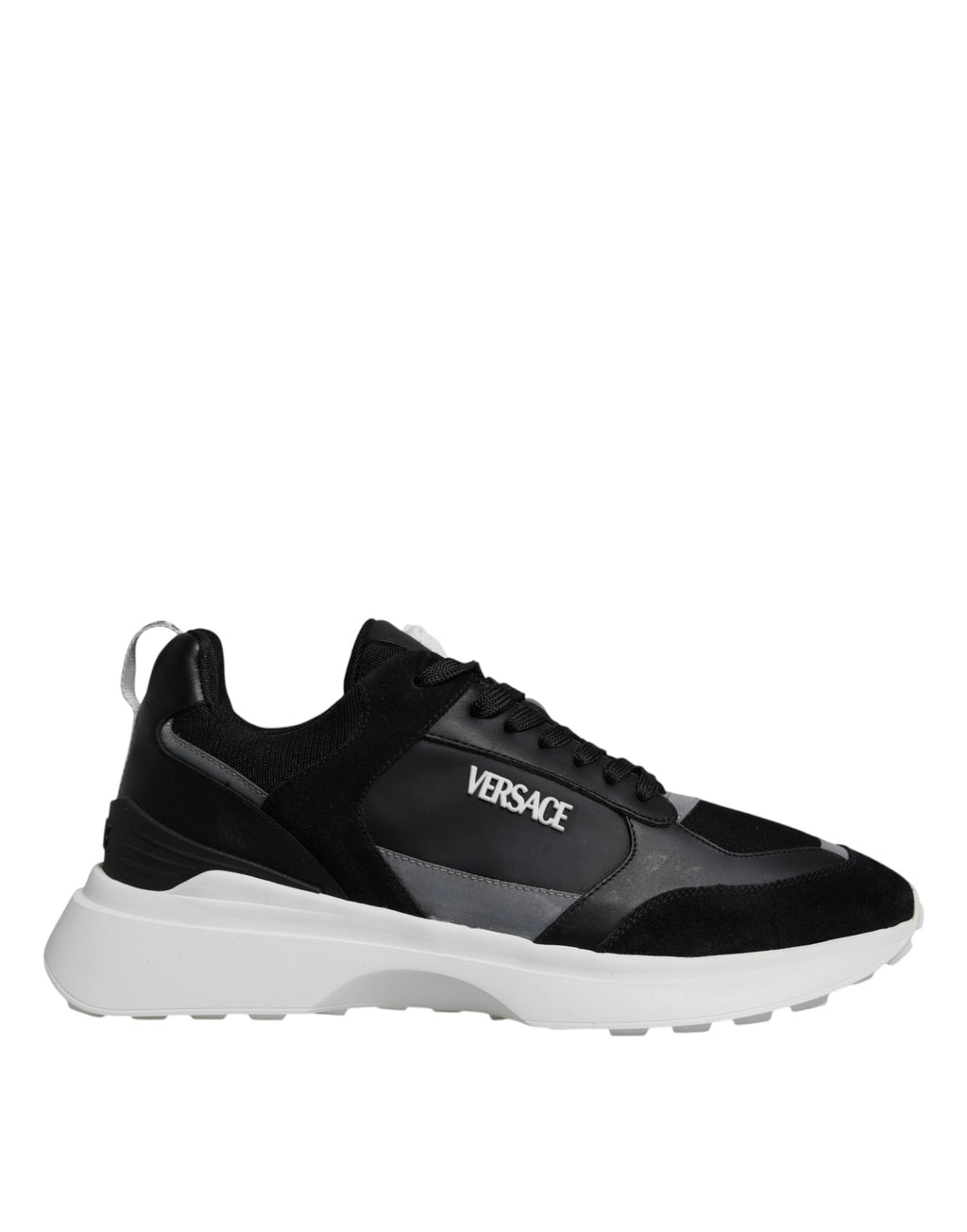 Baskets basses Versace en toile noire Quad Fabric Medusa