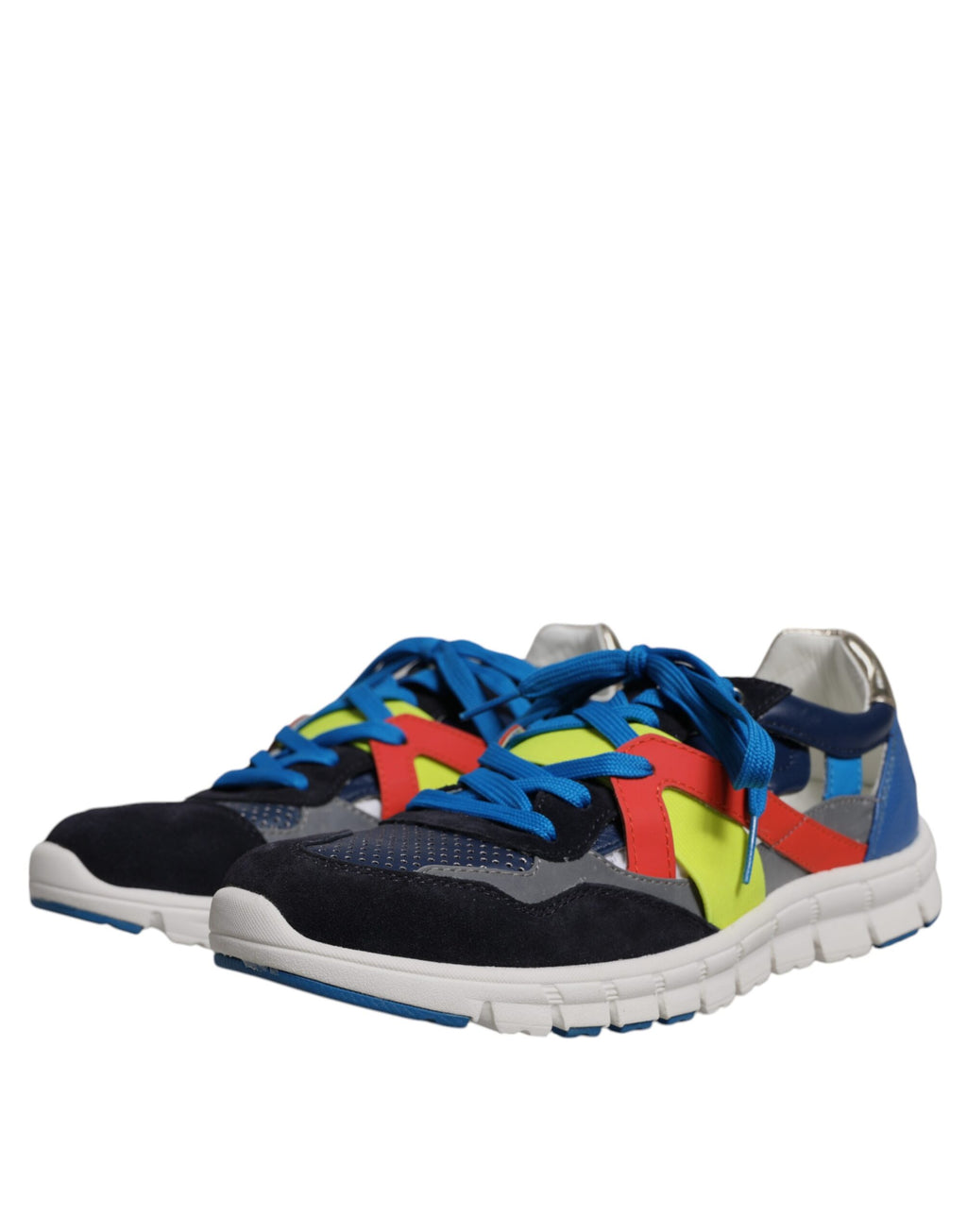 Baskets basses en cuir et daim multicolores Dolce &amp; Gabbana