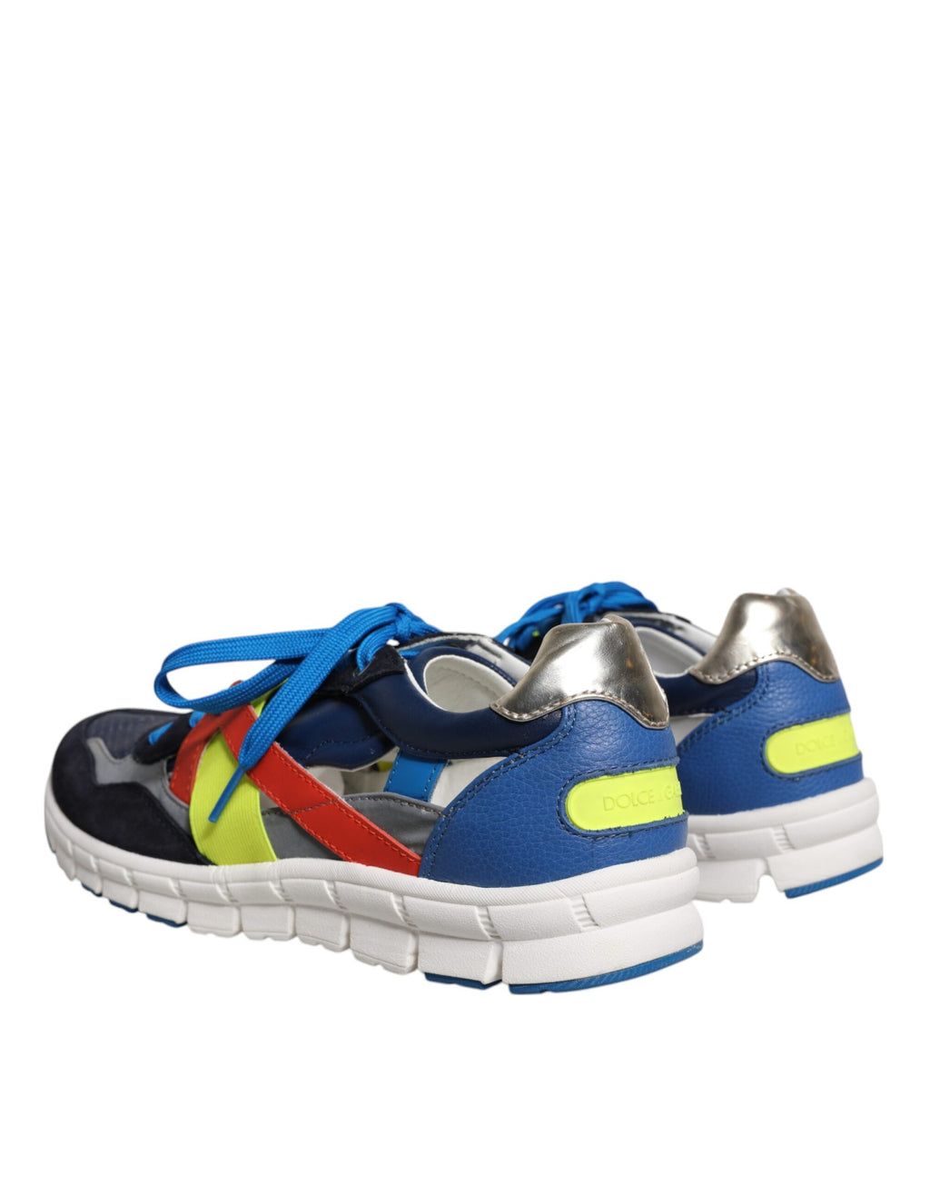 Baskets basses en cuir et daim multicolores Dolce &amp; Gabbana