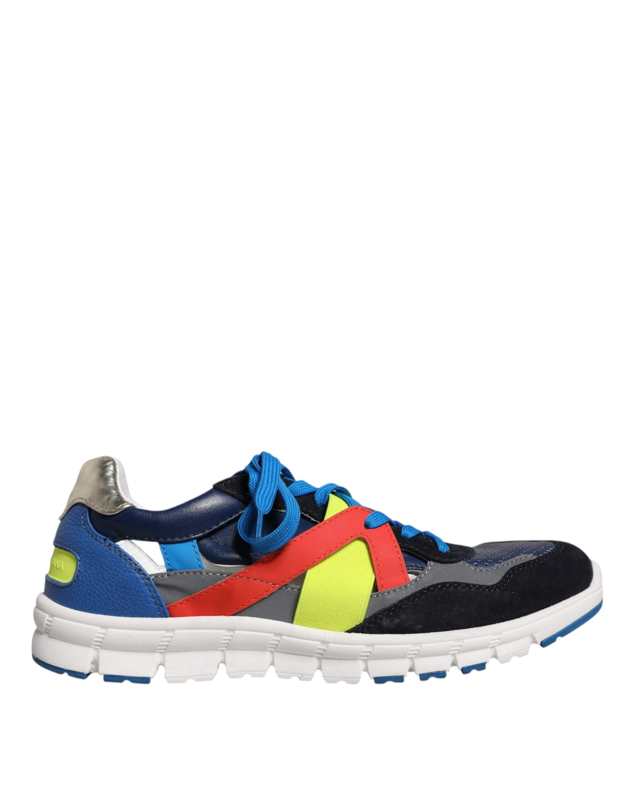 Baskets basses en cuir et daim multicolores Dolce &amp; Gabbana