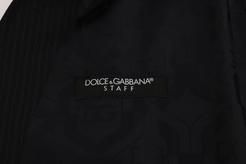 Dolce &amp; Gabbana – Elegante Weste aus gestreifter Wollmischung