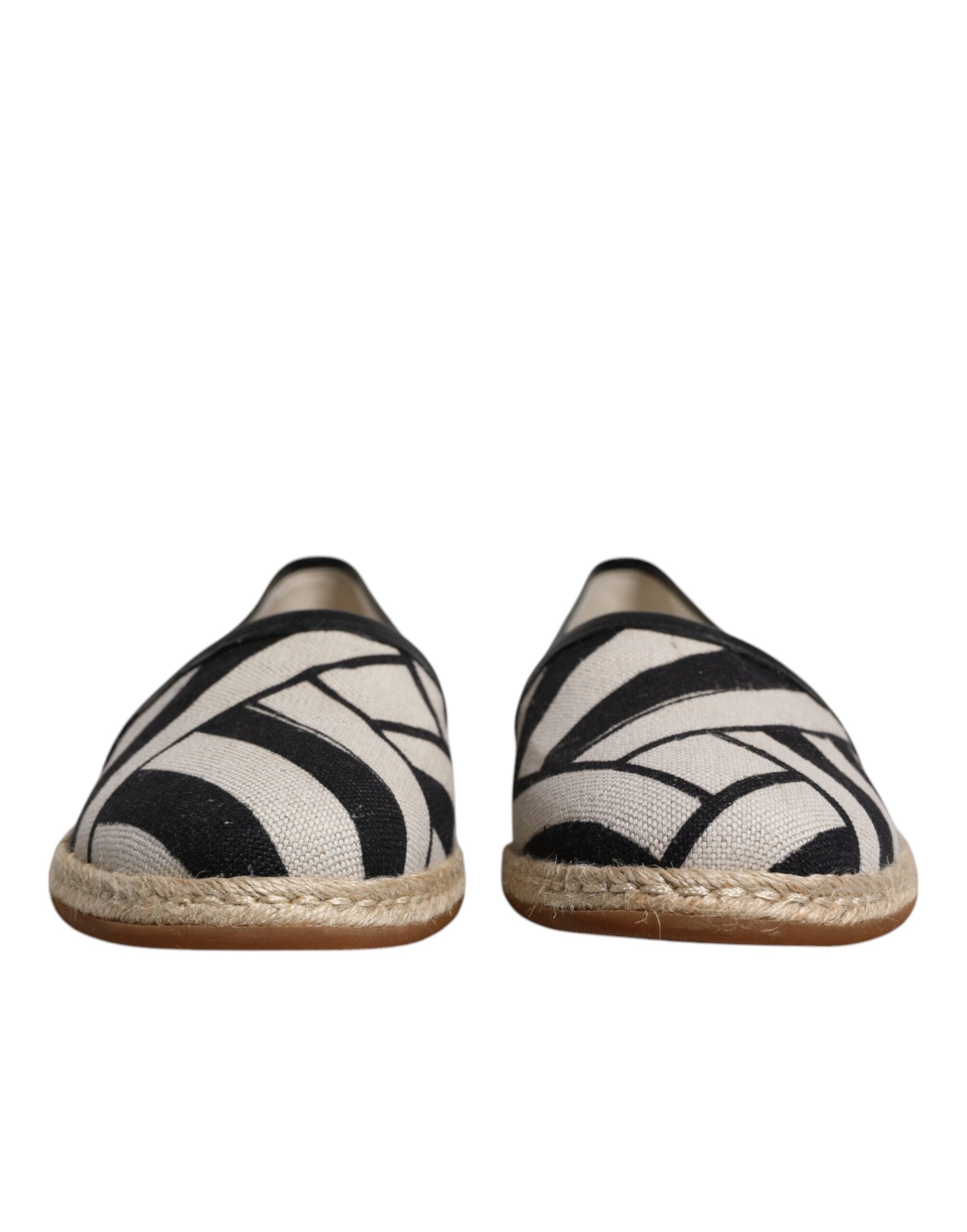 Espadrilles à enfiler Dolce &amp; Gabbana à rayures noires et blanches