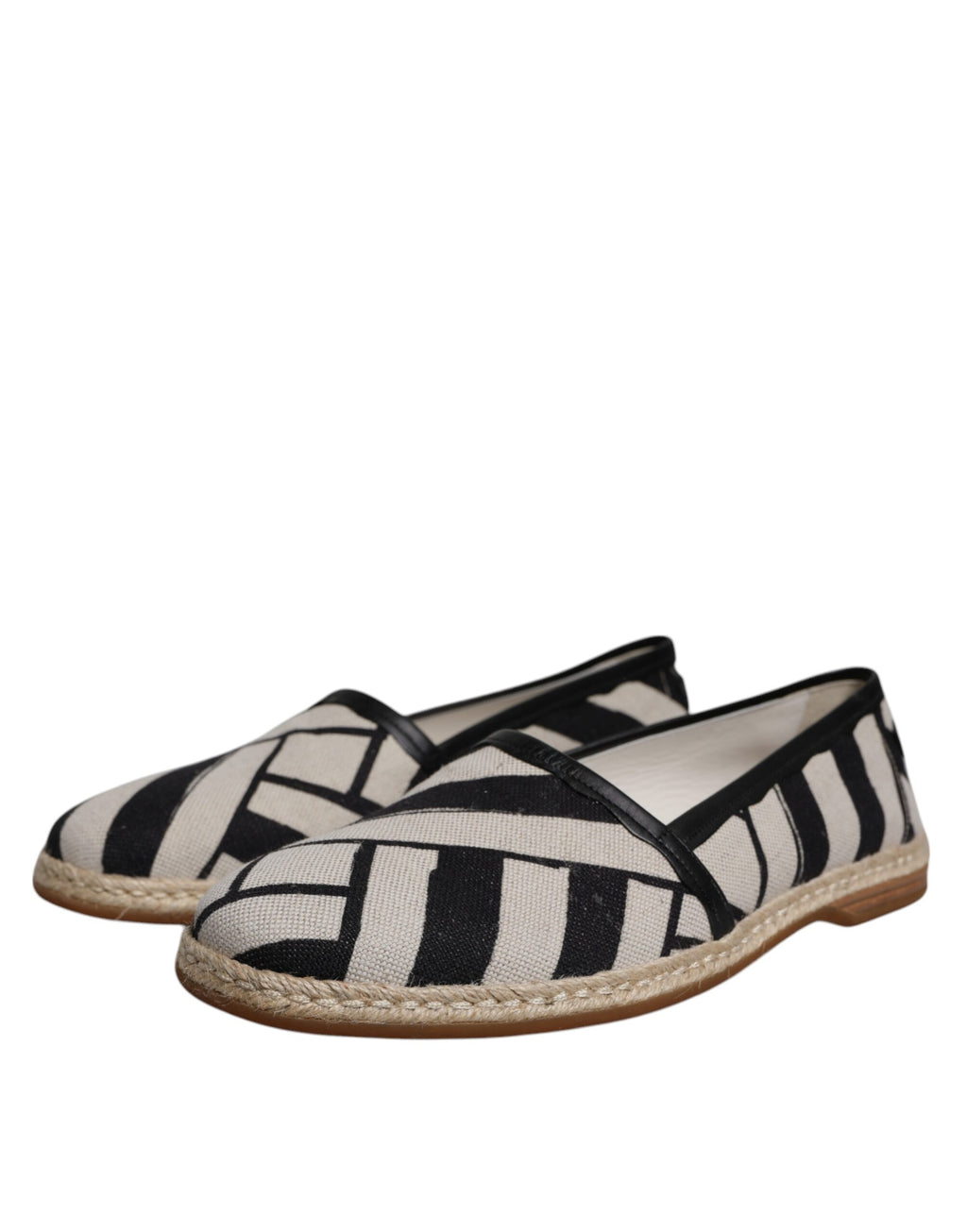 Espadrilles à enfiler Dolce &amp; Gabbana à rayures noires et blanches
