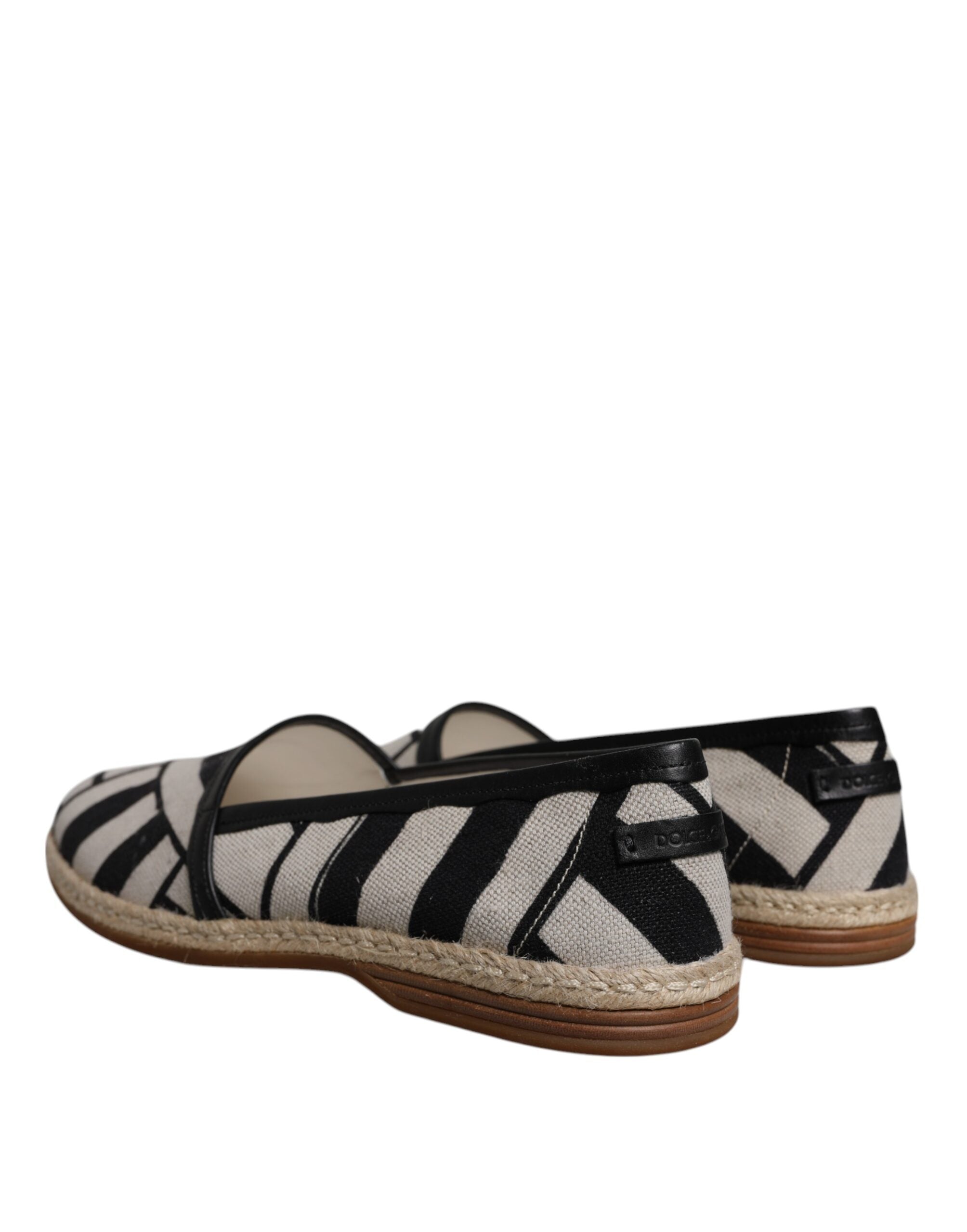 Espadrilles à enfiler Dolce &amp; Gabbana à rayures noires et blanches