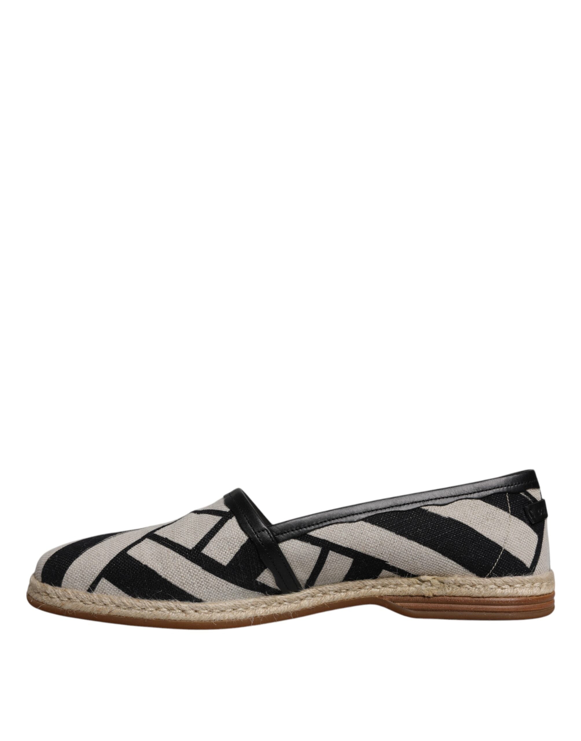 Espadrilles à enfiler Dolce &amp; Gabbana à rayures noires et blanches