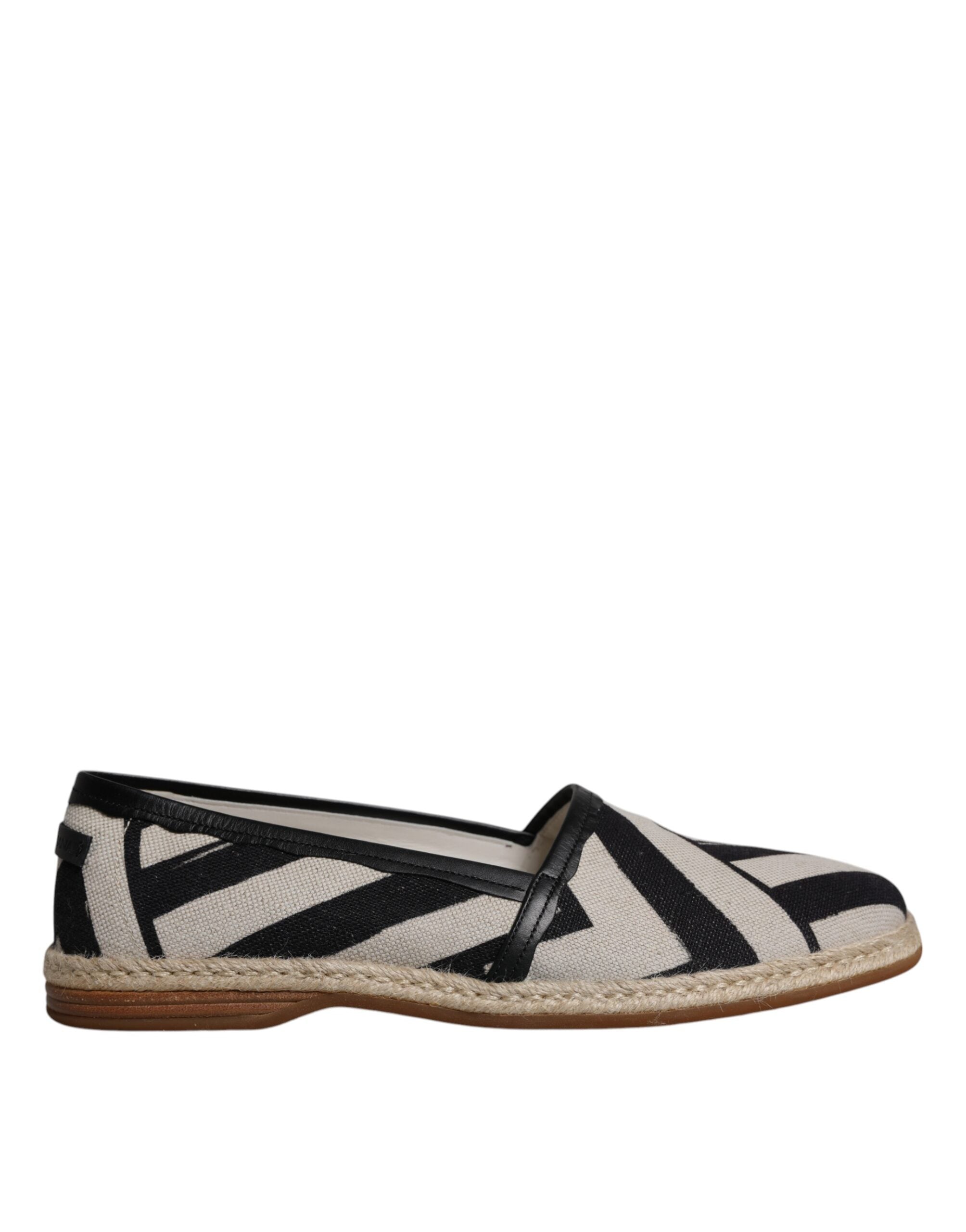 Espadrilles à enfiler Dolce &amp; Gabbana à rayures noires et blanches