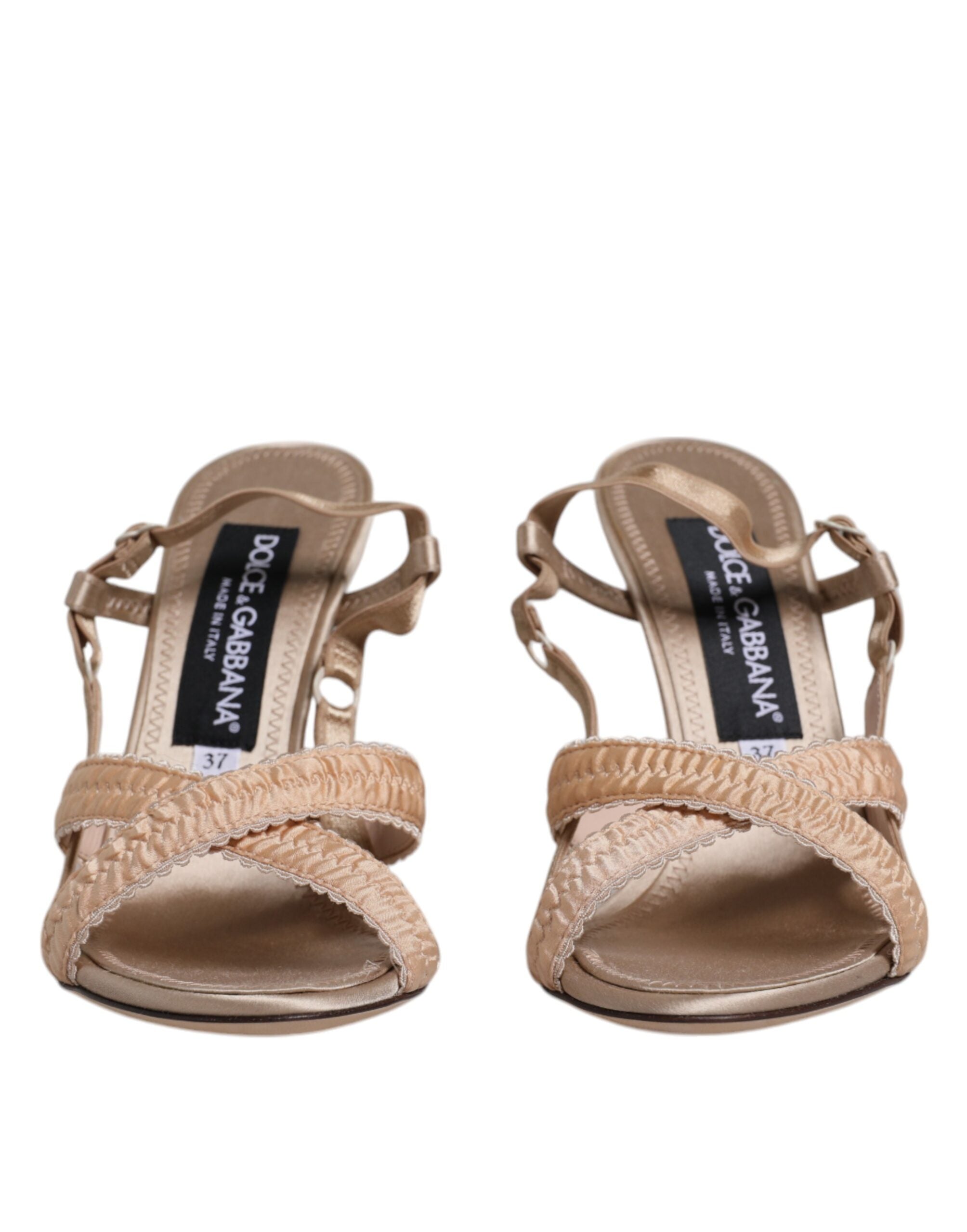 Sandales à talons et bride arrière Dolce &amp; Gabbana beiges Keira